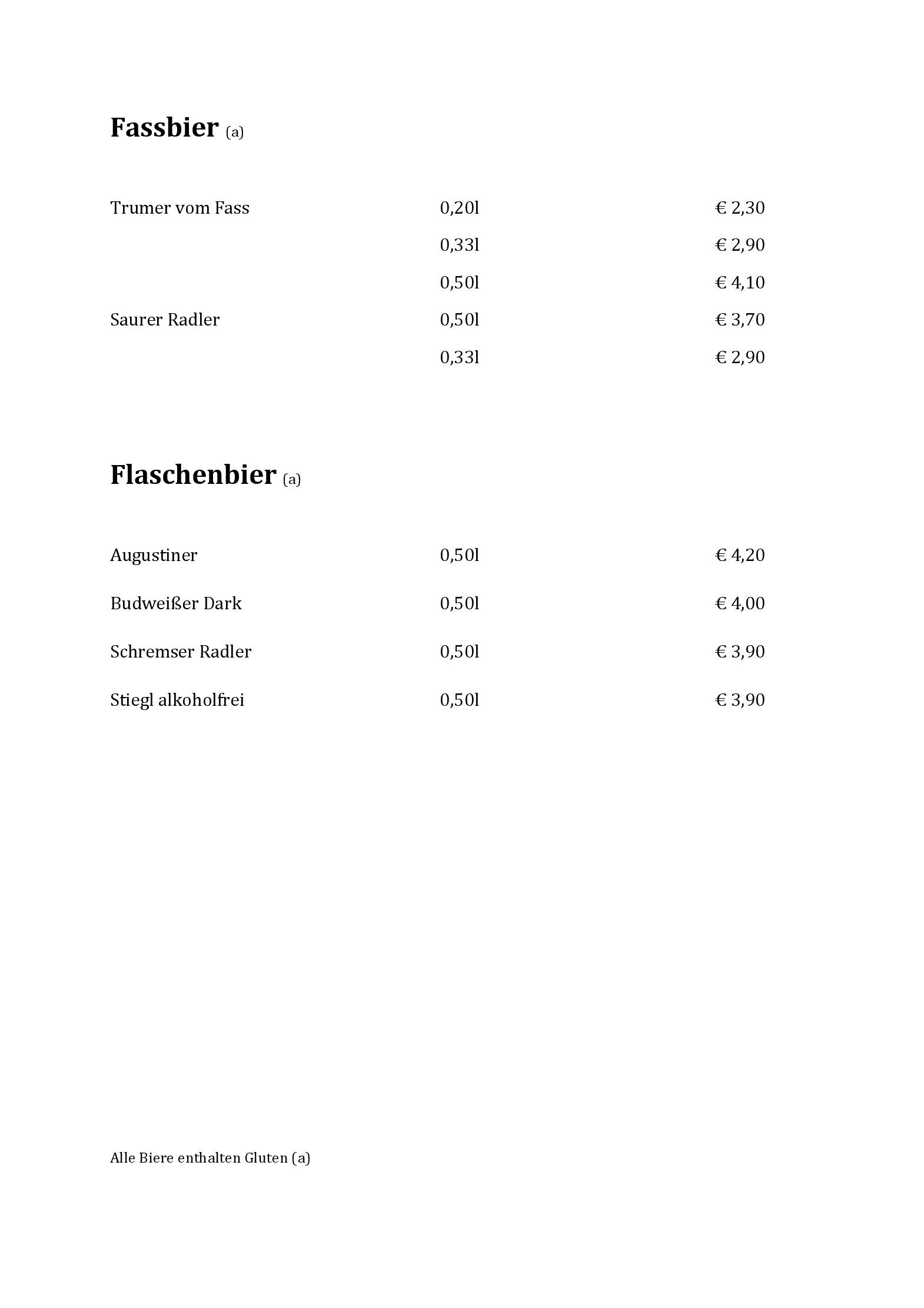 Speisekarte Noosh in Wien, Seite 7
