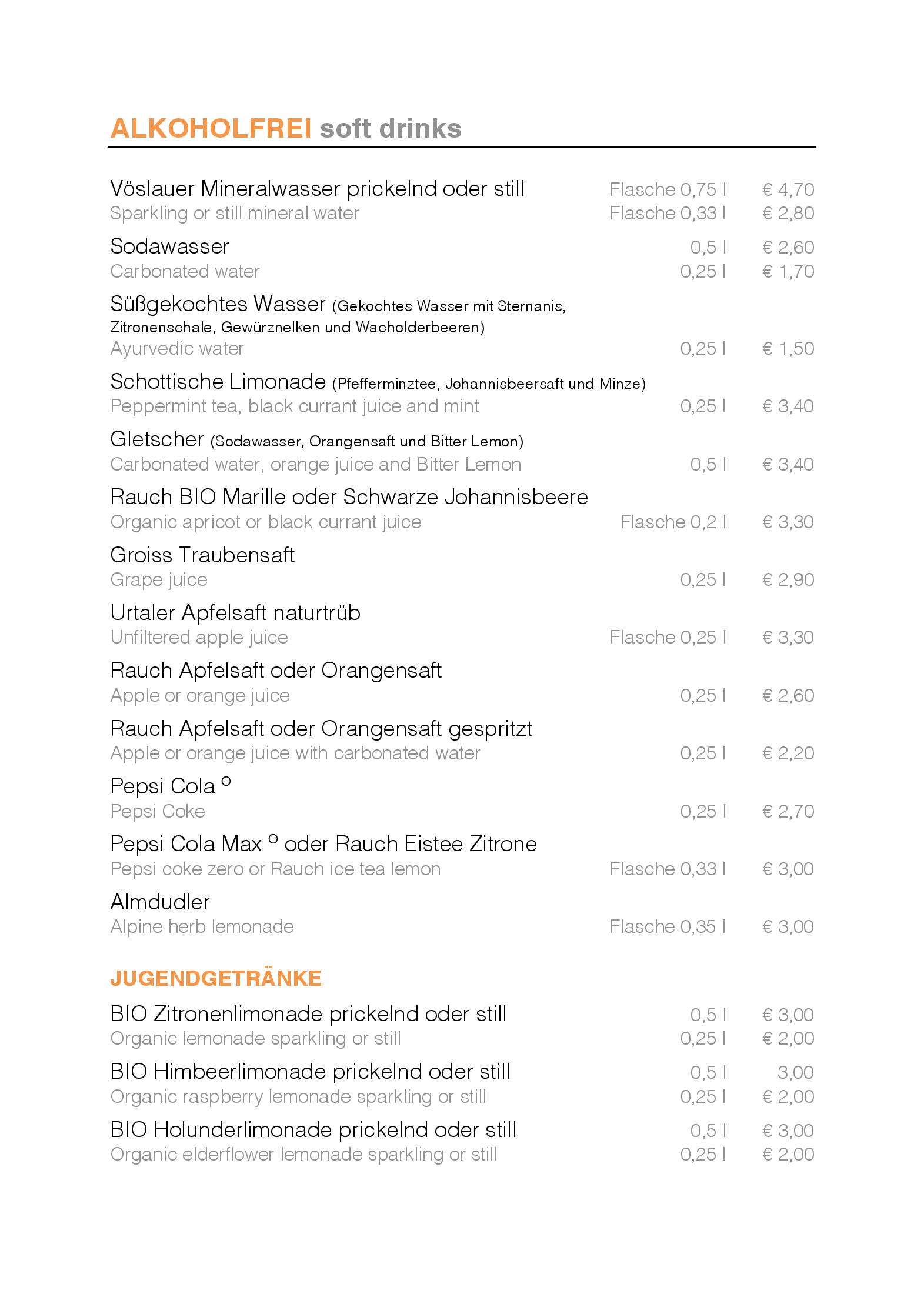 Speisekarte INIGO Restaurant in Wien, Seite 11