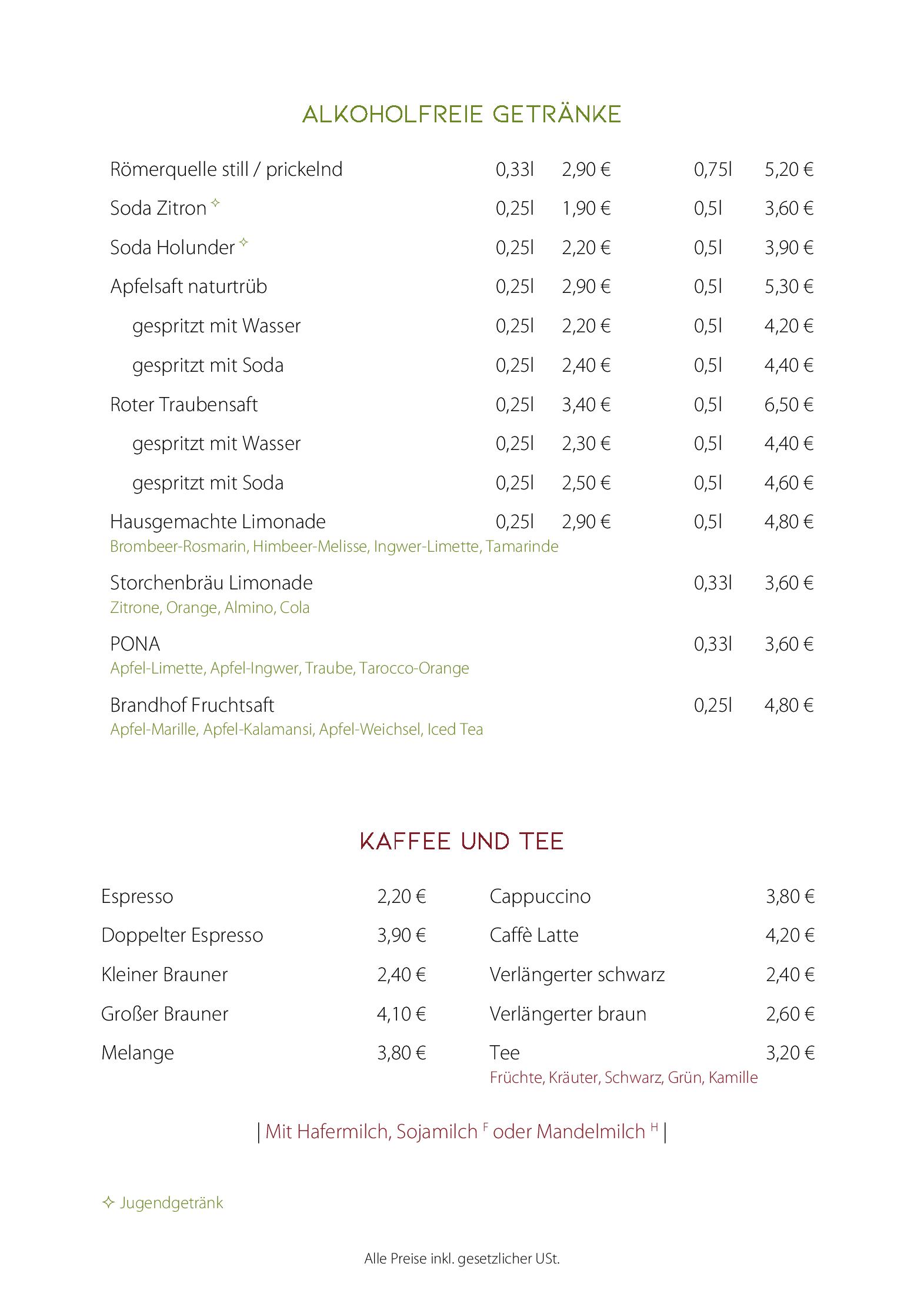 Speisekarte Velani in Wien, Seite 3
