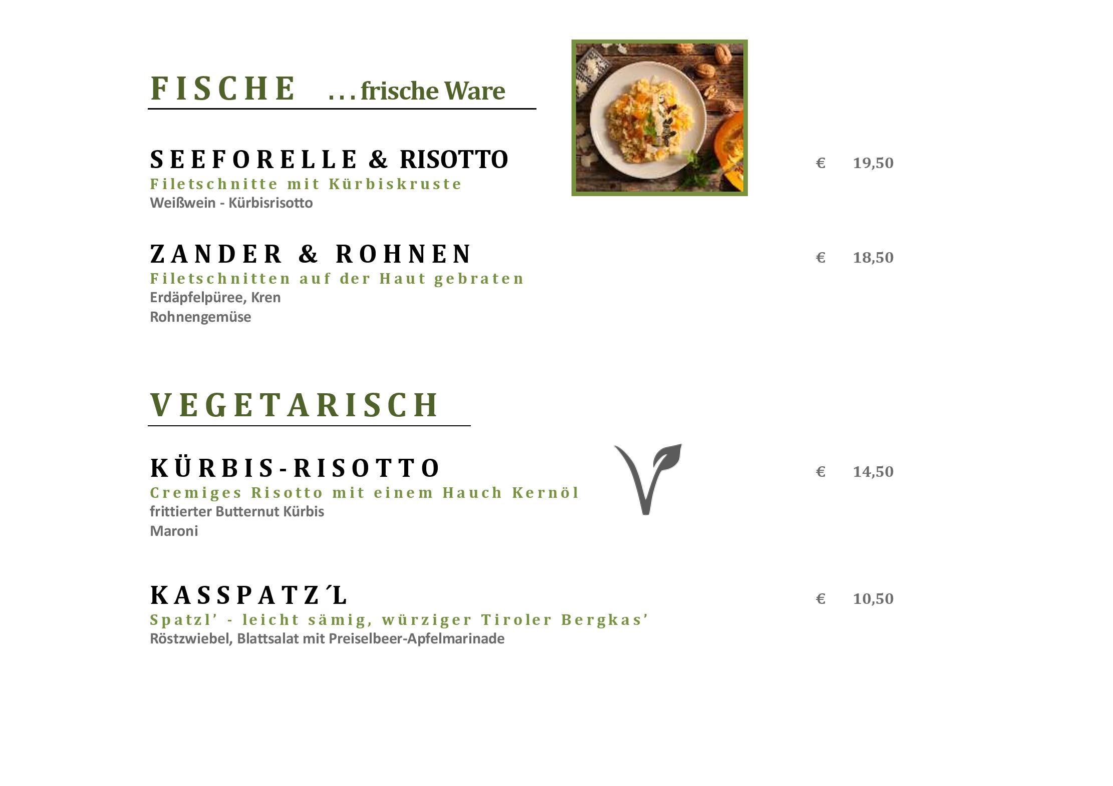 Speisekarte Tiroler Wirtshaus Zur Schanz in Ebbs, Seite 8