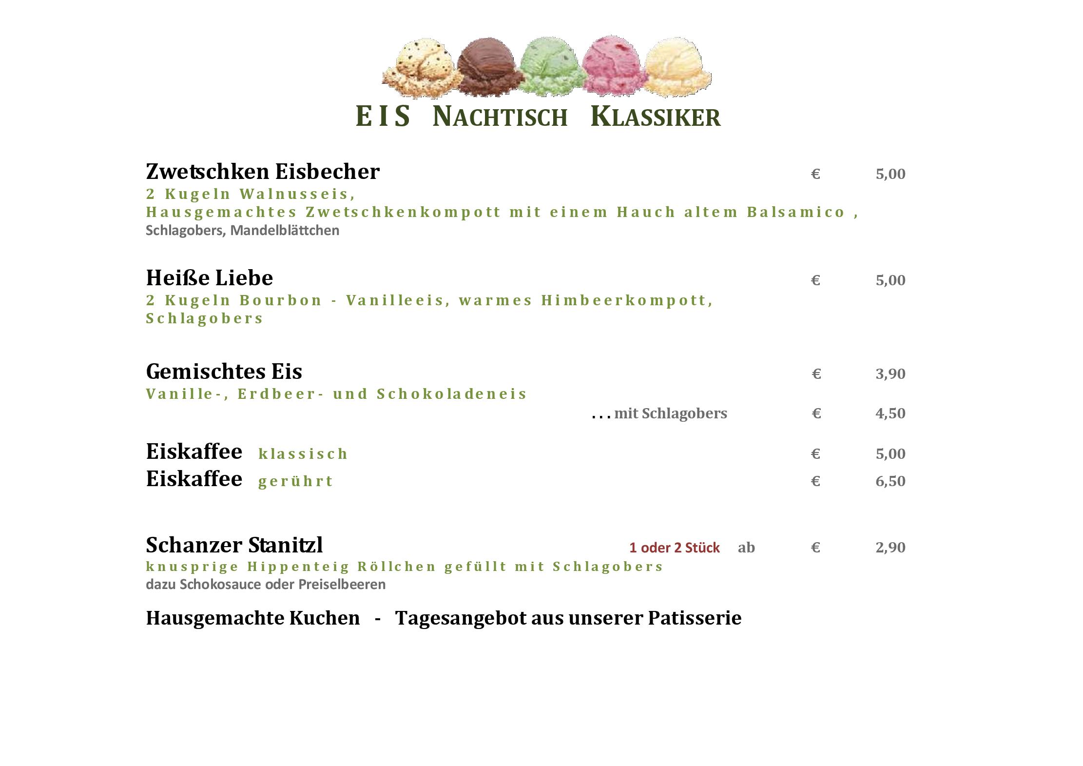 Speisekarte Tiroler Wirtshaus Zur Schanz in Ebbs, Seite 3