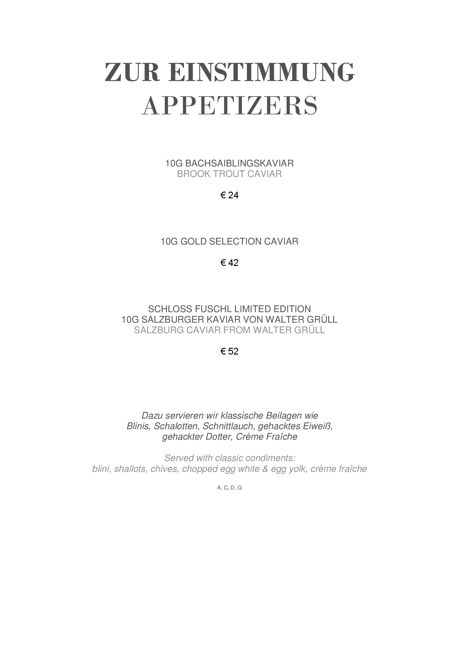 Speisekarte Schloss Restaurant in Salzburg, Seite 10