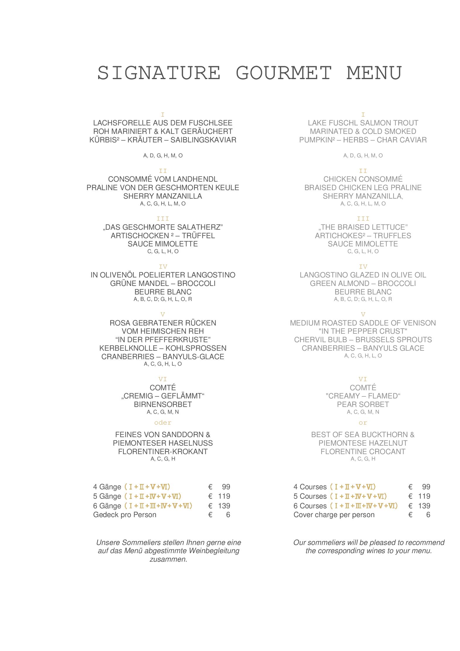 Speisekarte Schloss Restaurant in Salzburg, Seite 14