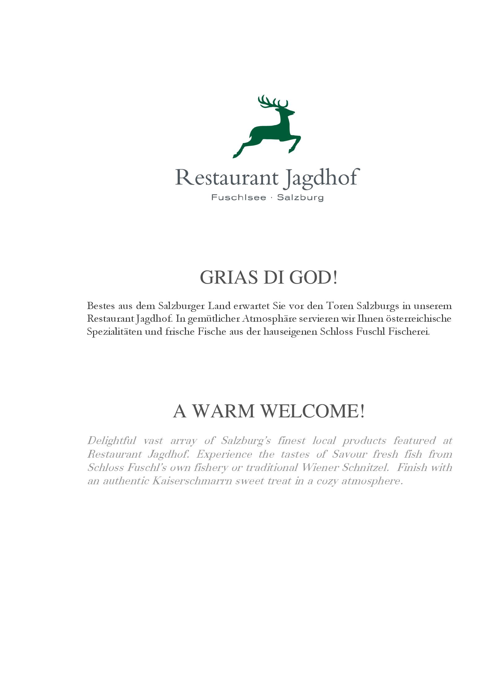 Speisekarte Restaurant Jagdhof in Hof bei Salzburg, Seite 8