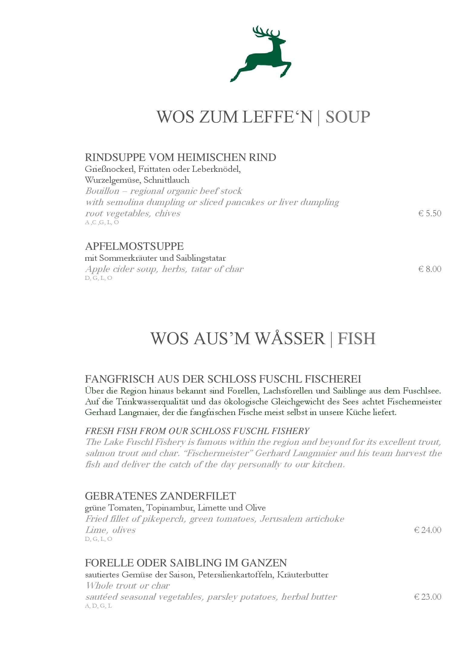 Speisekarte Restaurant Jagdhof in Hof bei Salzburg, Seite 6