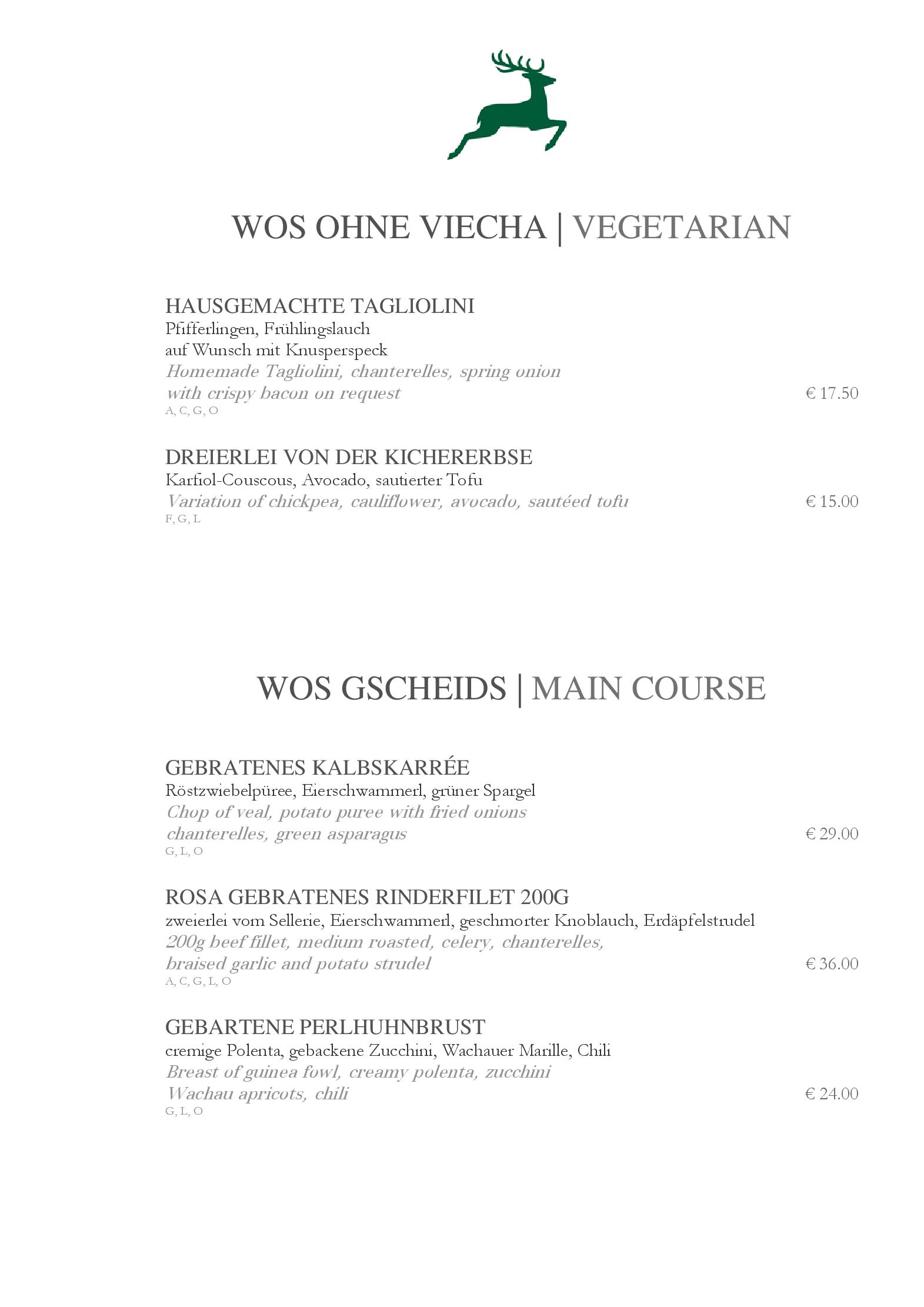 Speisekarte Restaurant Jagdhof in Hof bei Salzburg, Seite 5