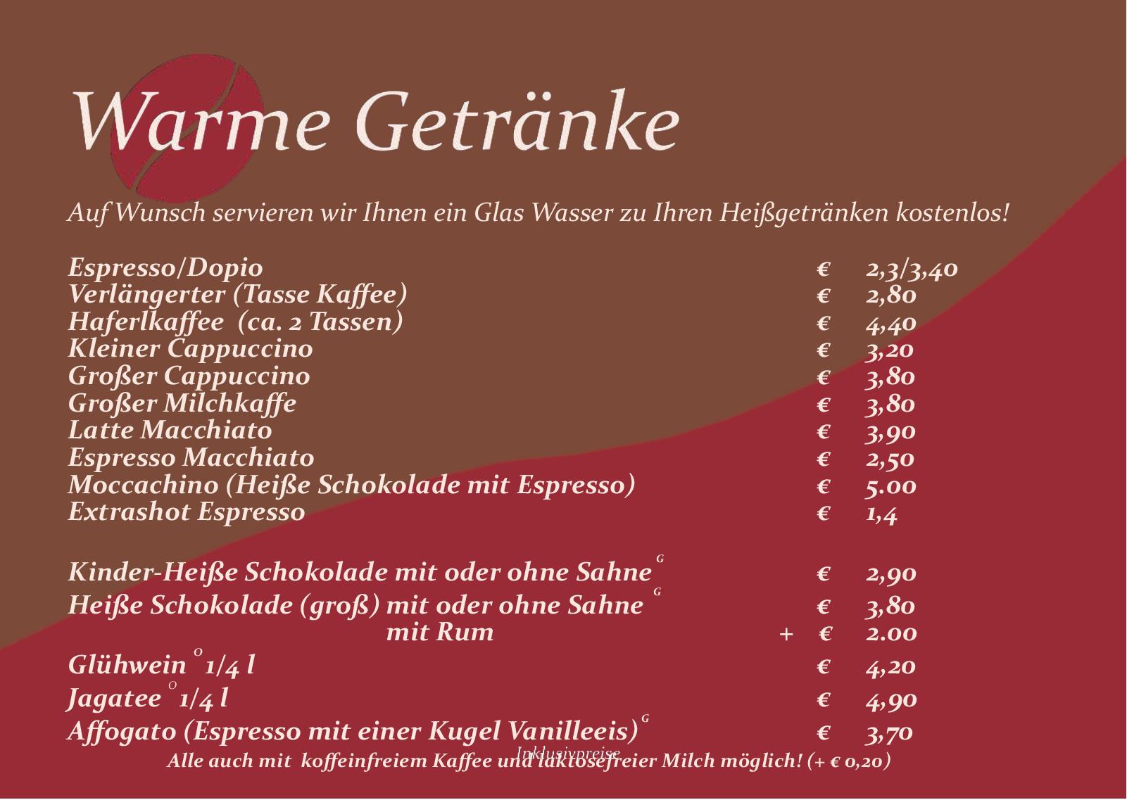 Speisekarte Cafe 172, Neuschäfer John-Patrick in Koessen, Seite 34