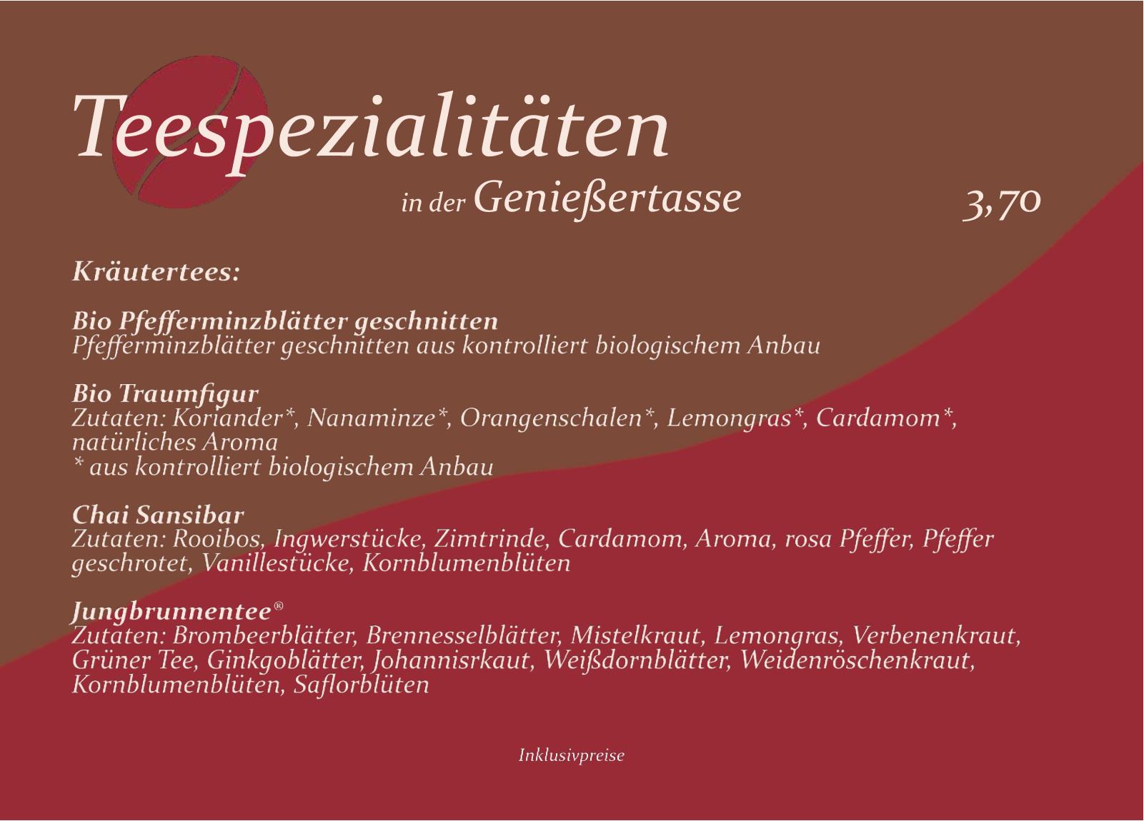 Speisekarte Cafe 172, Neuschäfer John-Patrick in Koessen, Seite 17