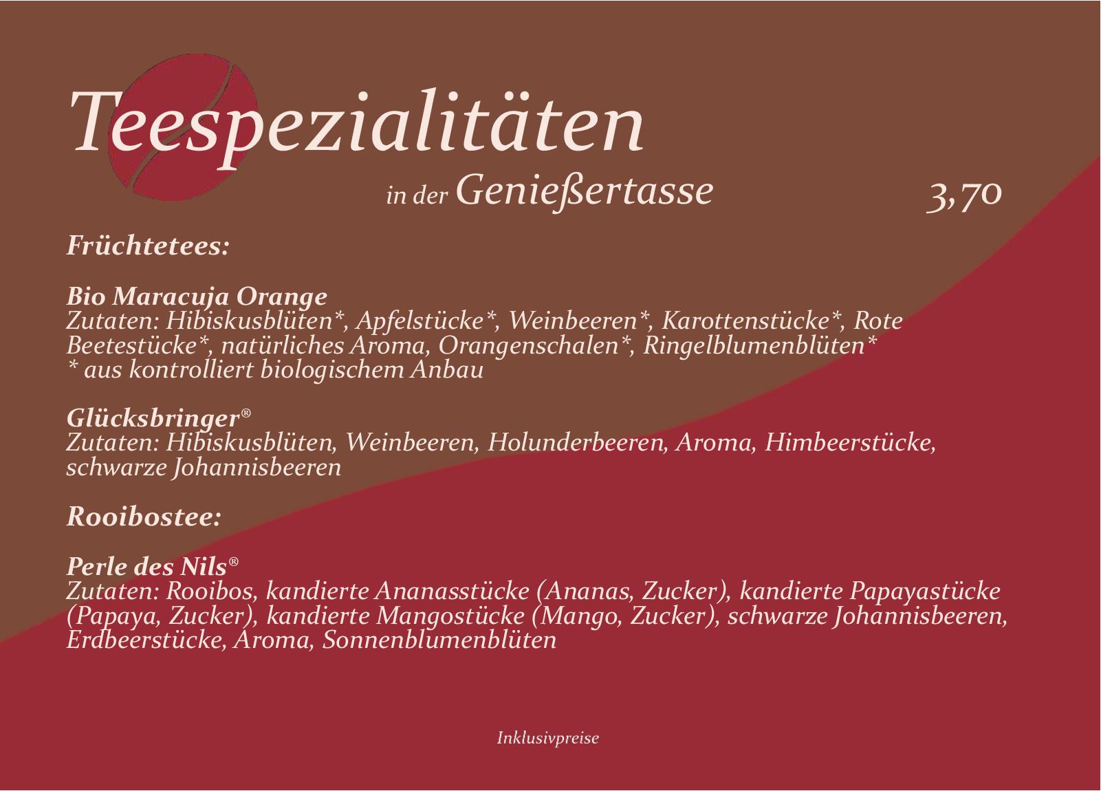 Speisekarte Cafe 172, Neuschäfer John-Patrick in Koessen, Seite 16