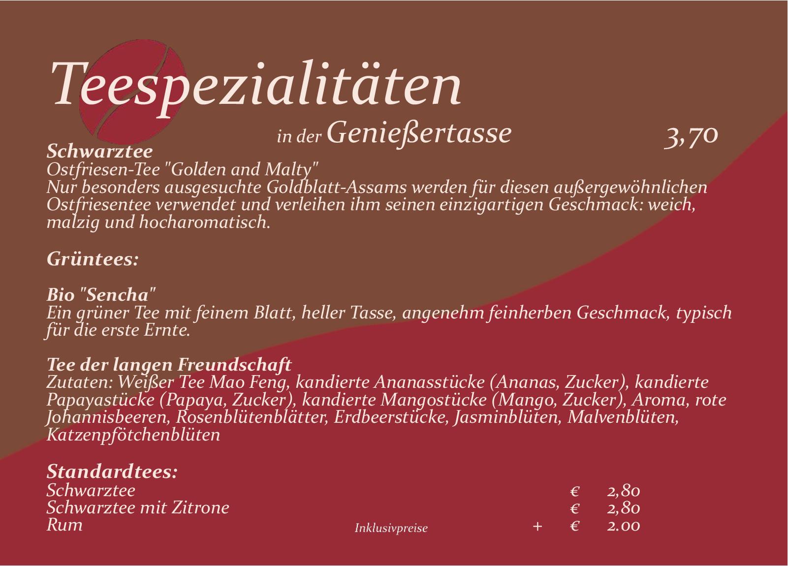 Speisekarte Cafe 172, Neuschäfer John-Patrick in Koessen, Seite 15