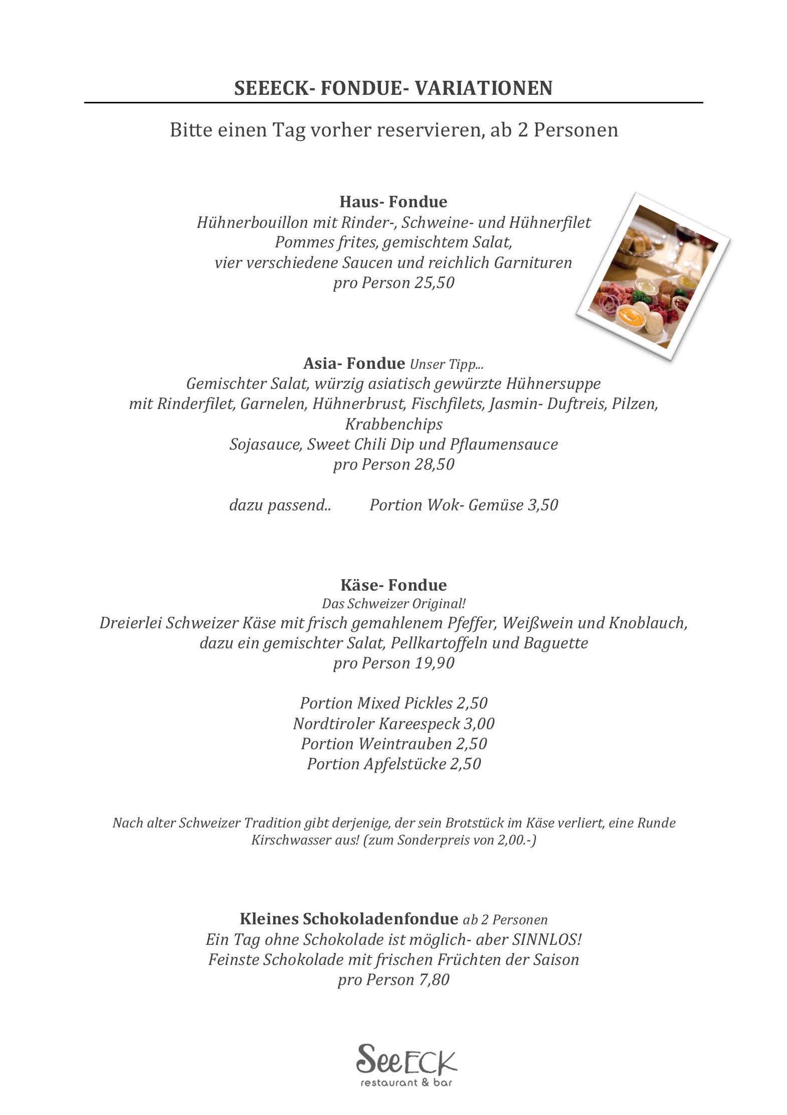 Speisekarte Restaurant SeeEck in Achenkirch, Seite 5