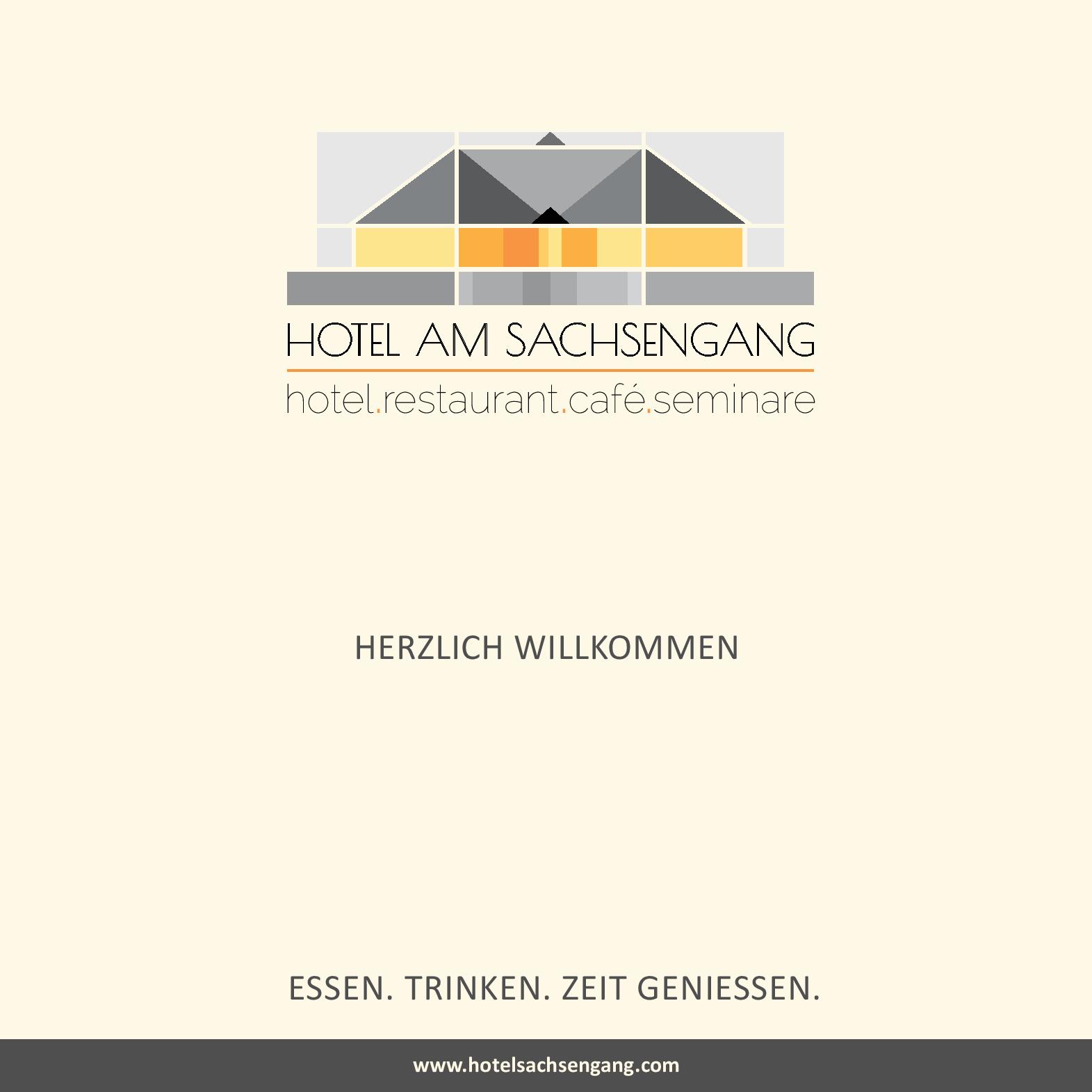Speisekarte Hotel am Sachsengang in Groß-Enzersdorf, Seite 1