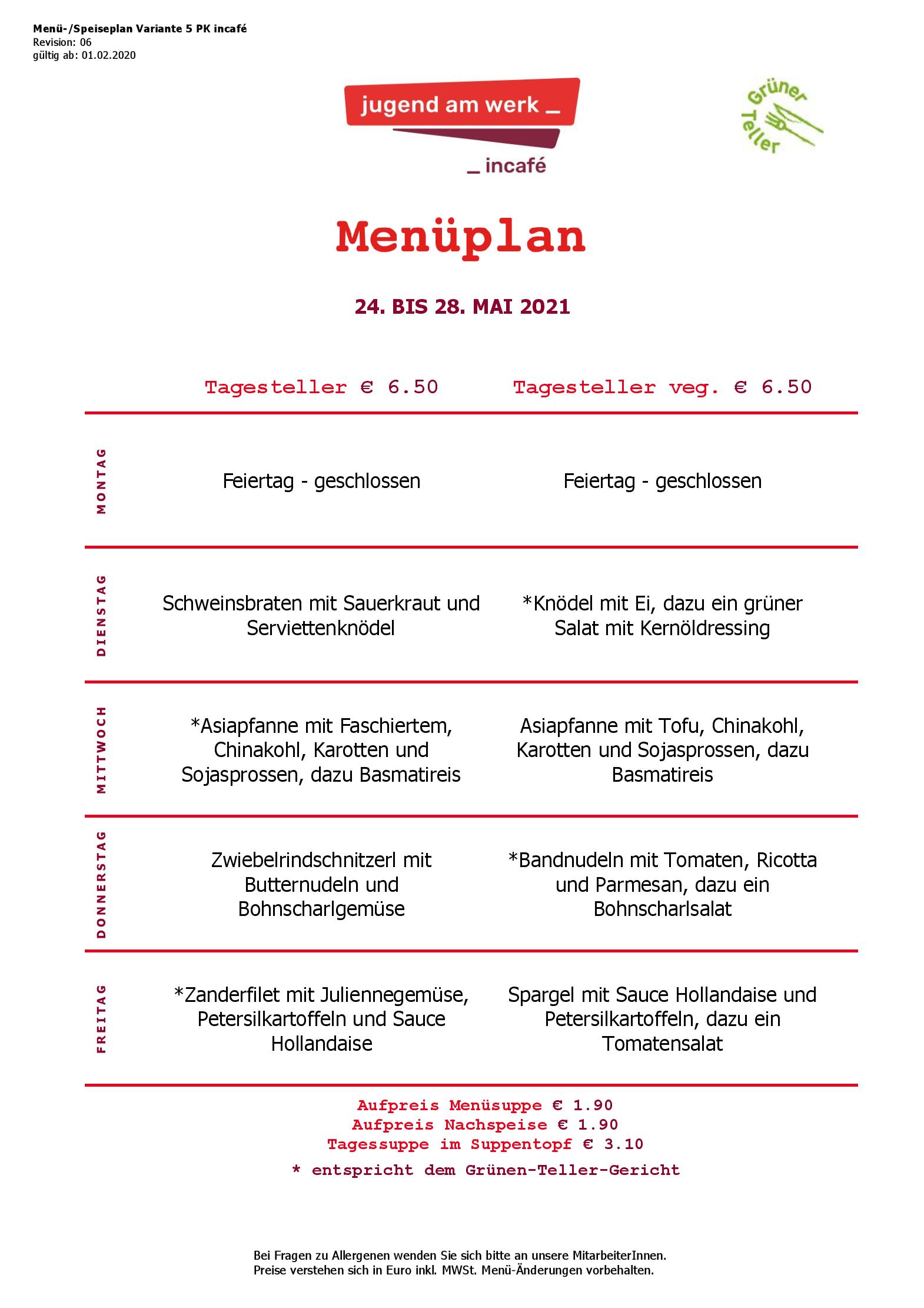 Speisekarte incafé in Graz, Seite 119