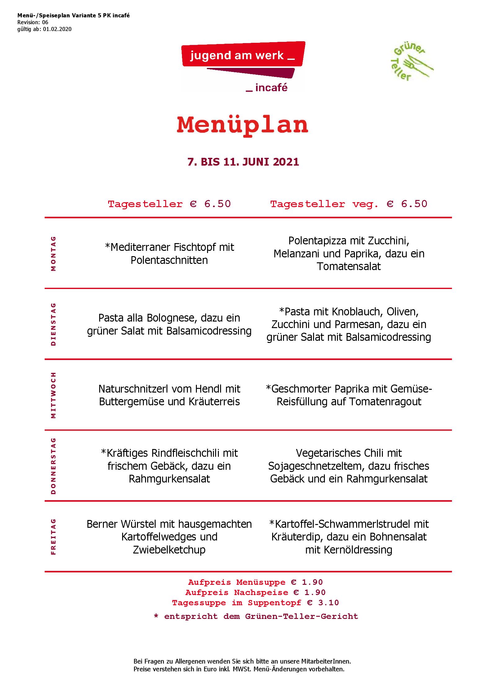 Speisekarte incafé in Graz, Seite 118
