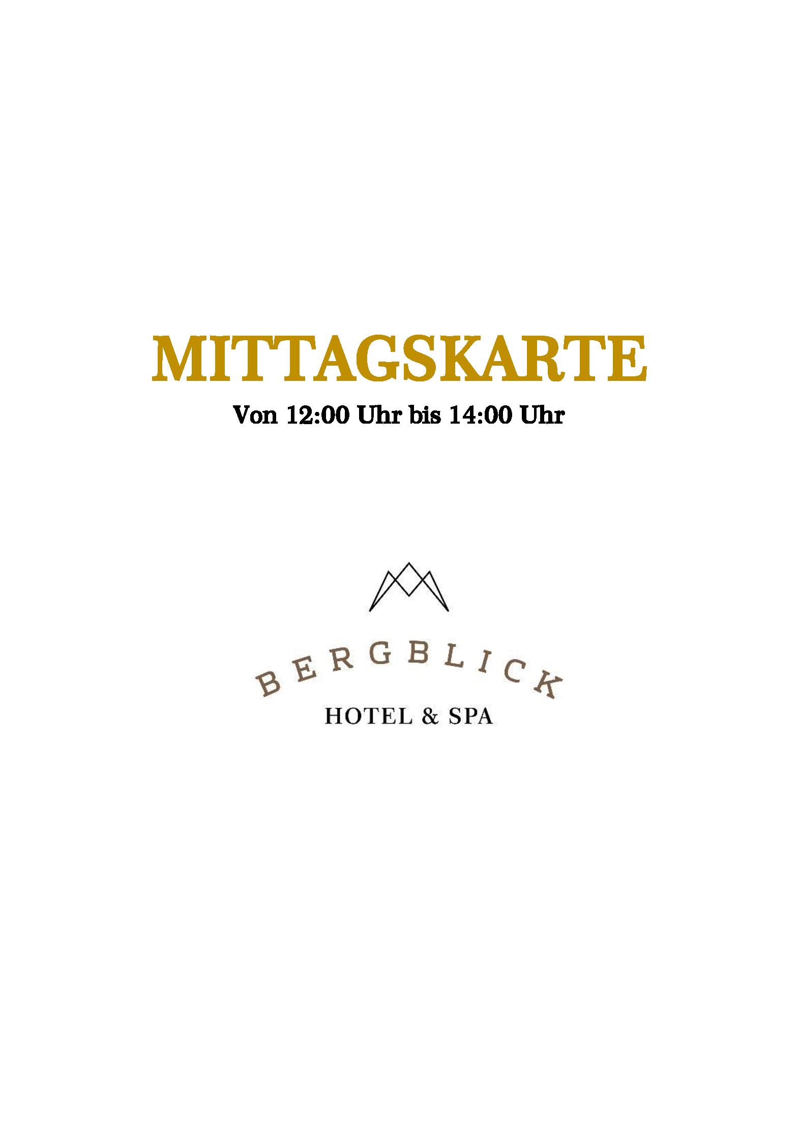 Speisekarte Hotel Bergblick GmbH & Co KG in Grän, Seite 1