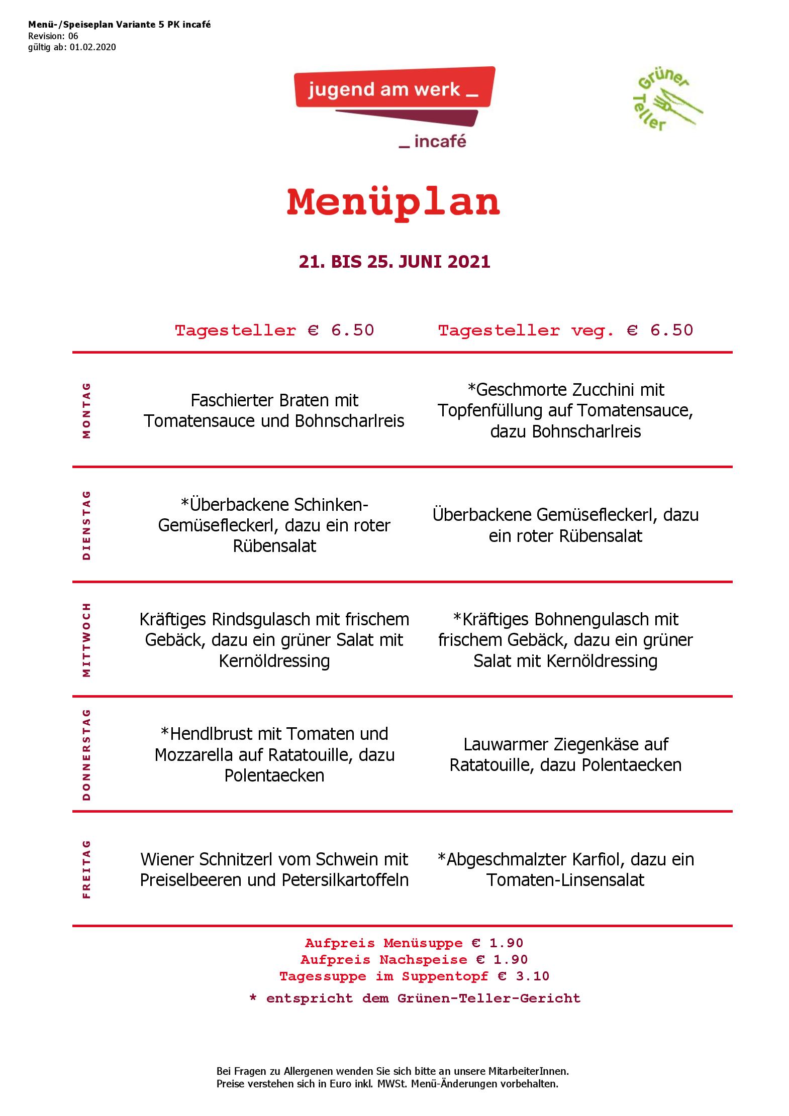 Speisekarte incafé in Graz, Seite 97
