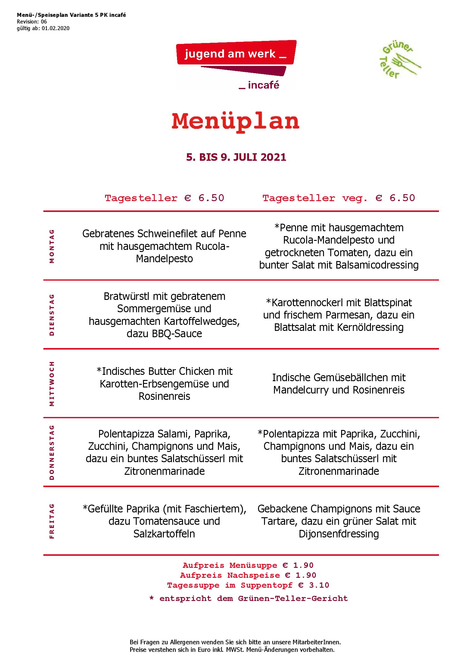 Speisekarte incafé in Graz, Seite 33