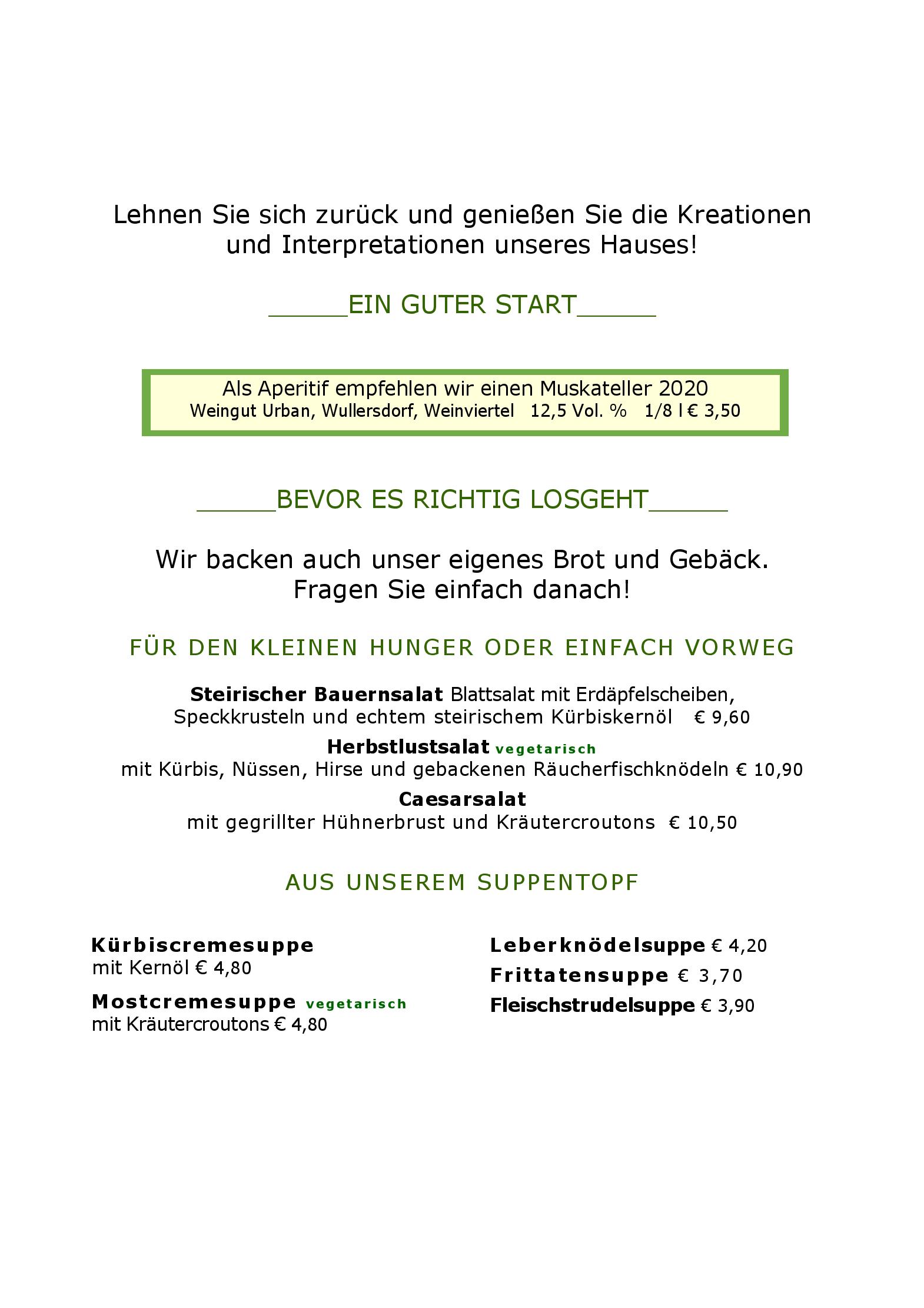 Speisekarte Landgasthaus Lehnerwirt in Alkoven, Seite 5