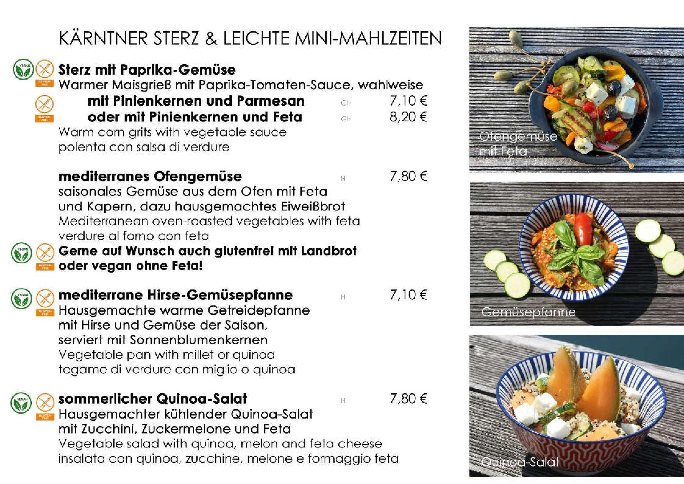 Speisekarte Café-Bistro Kap 4613 in Millstatt, Seite 52