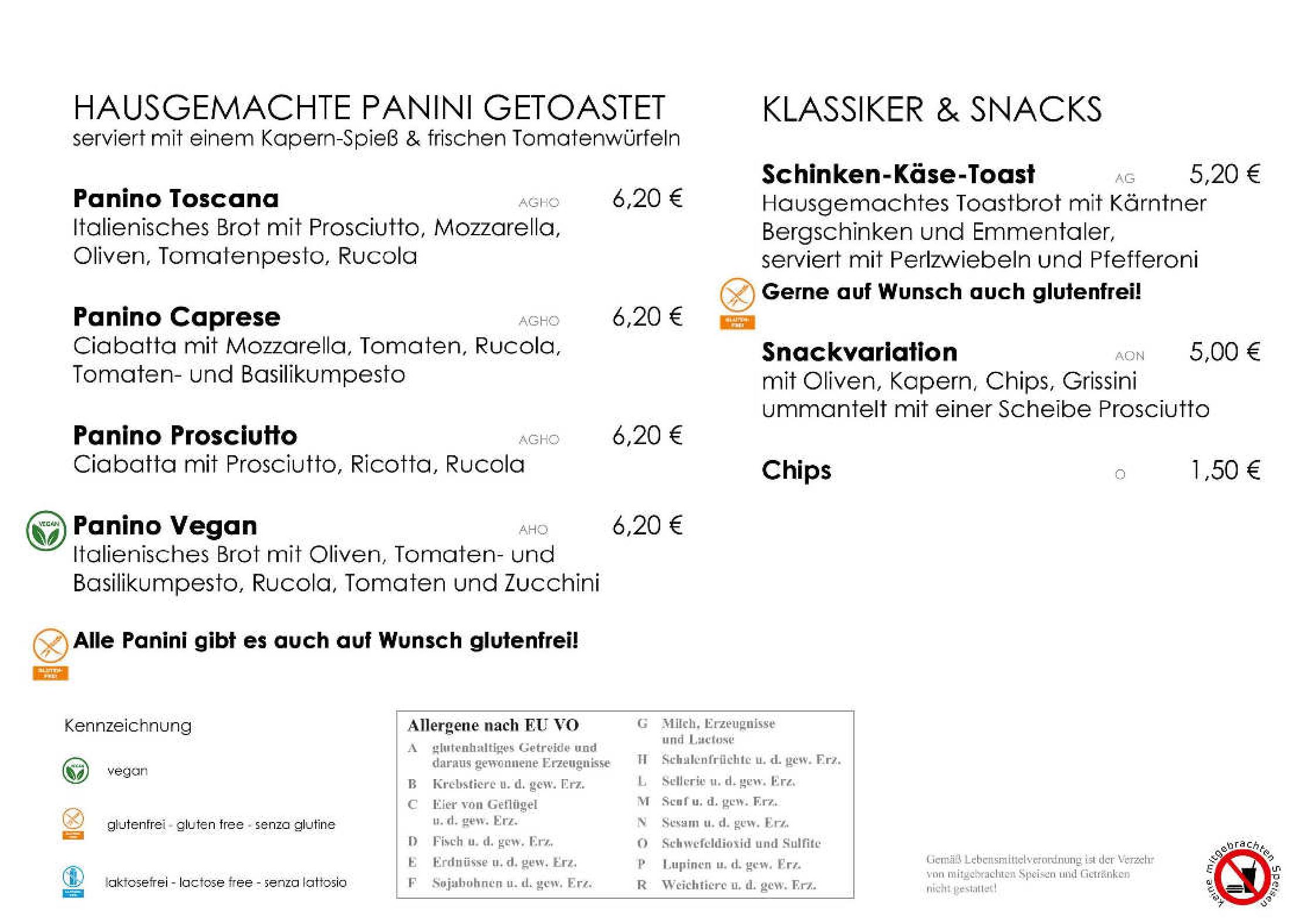 Speisekarte Café-Bistro Kap 4613 in Millstatt, Seite 43