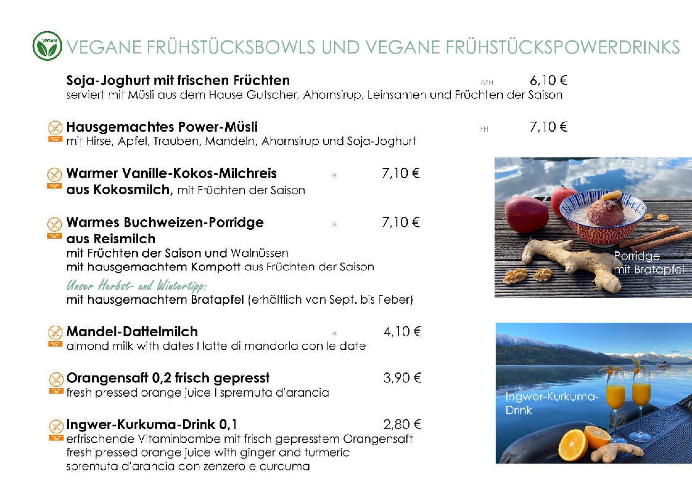 Speisekarte Café-Bistro Kap 4613 in Millstatt, Seite 33