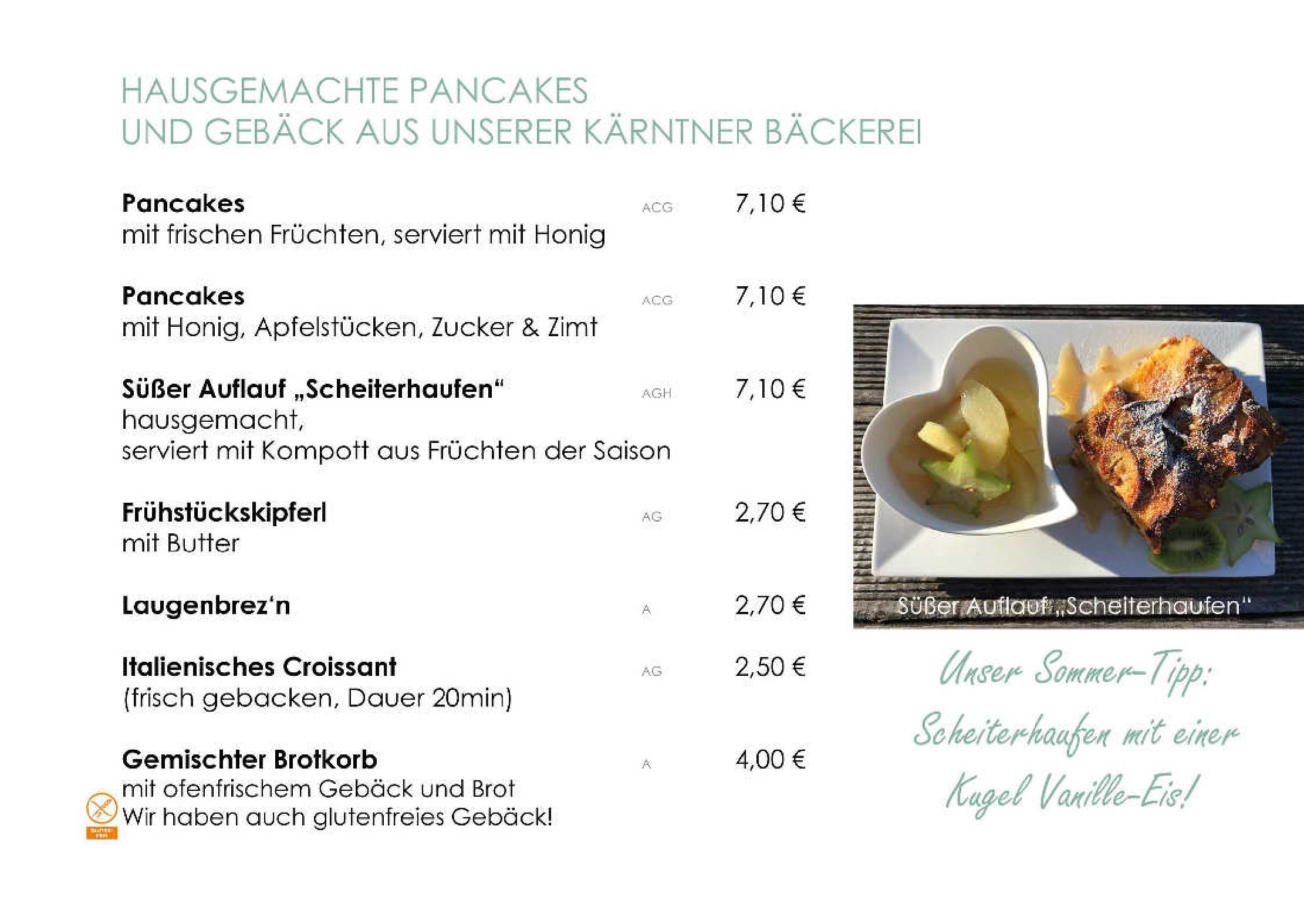 Speisekarte Café-Bistro Kap 4613 in Millstatt, Seite 29