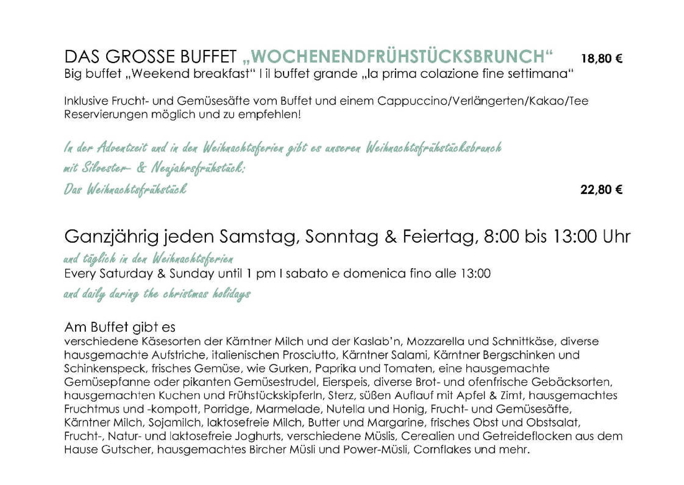 Speisekarte Café-Bistro Kap 4613 in Millstatt, Seite 37