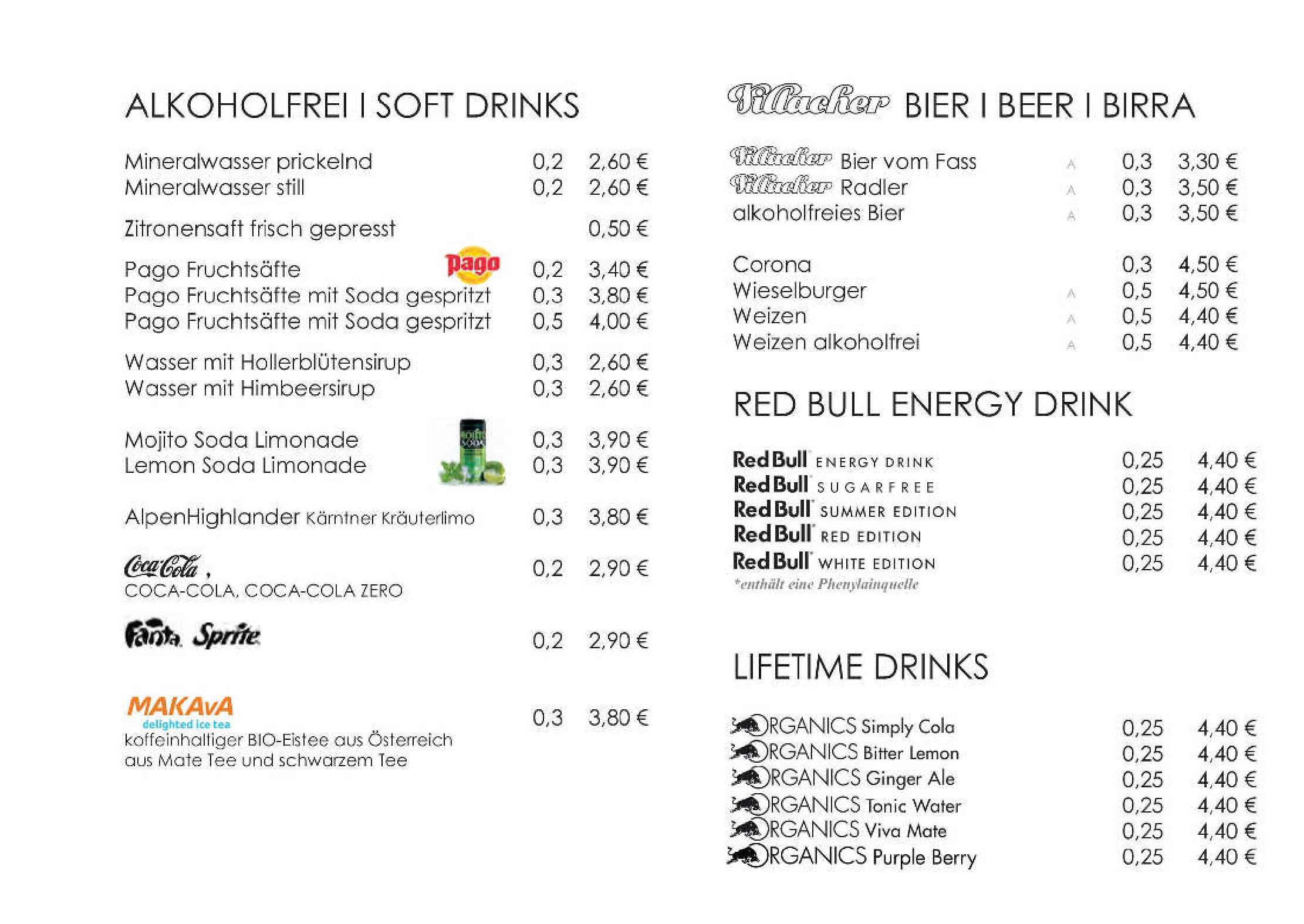 Speisekarte Café-Bistro Kap 4613 in Millstatt, Seite 15