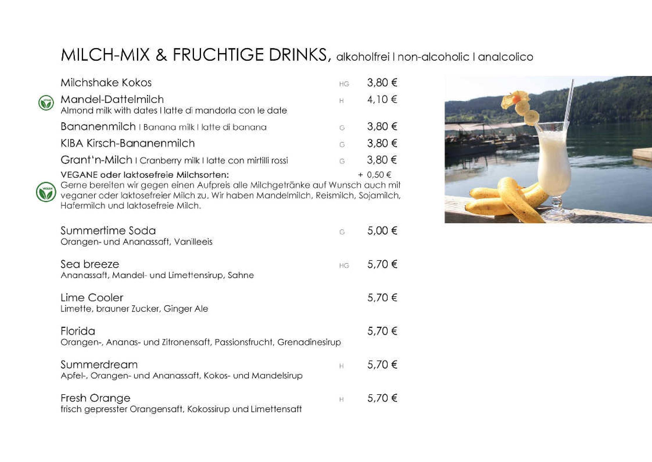 Speisekarte Café-Bistro Kap 4613 in Millstatt, Seite 13