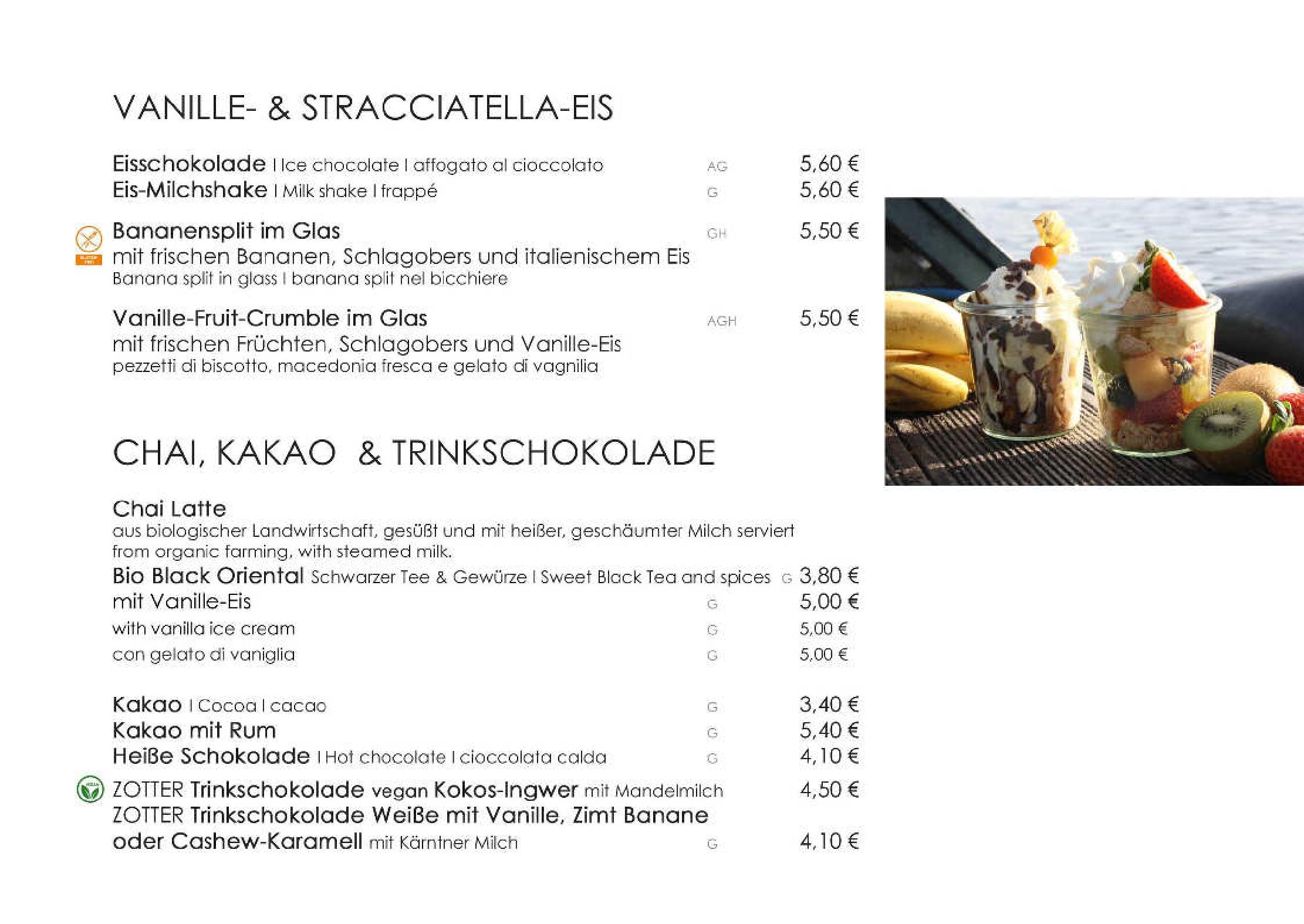 Speisekarte Café-Bistro Kap 4613 in Millstatt, Seite 22