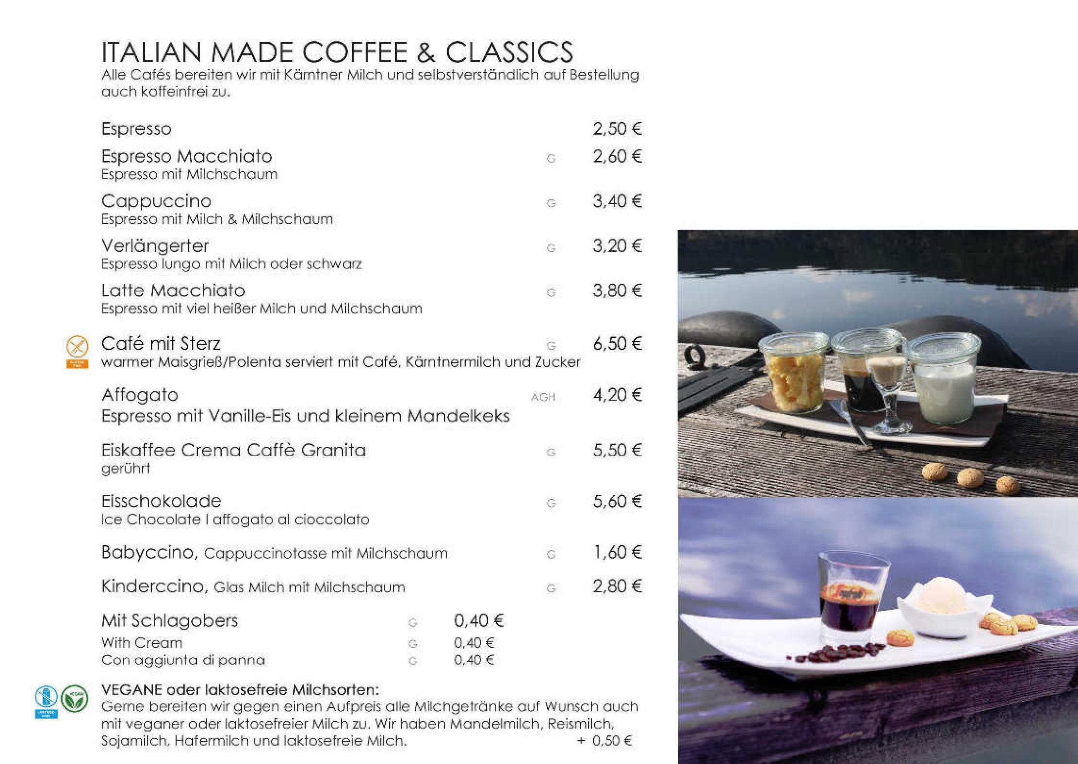Speisekarte Café-Bistro Kap 4613 in Millstatt, Seite 19