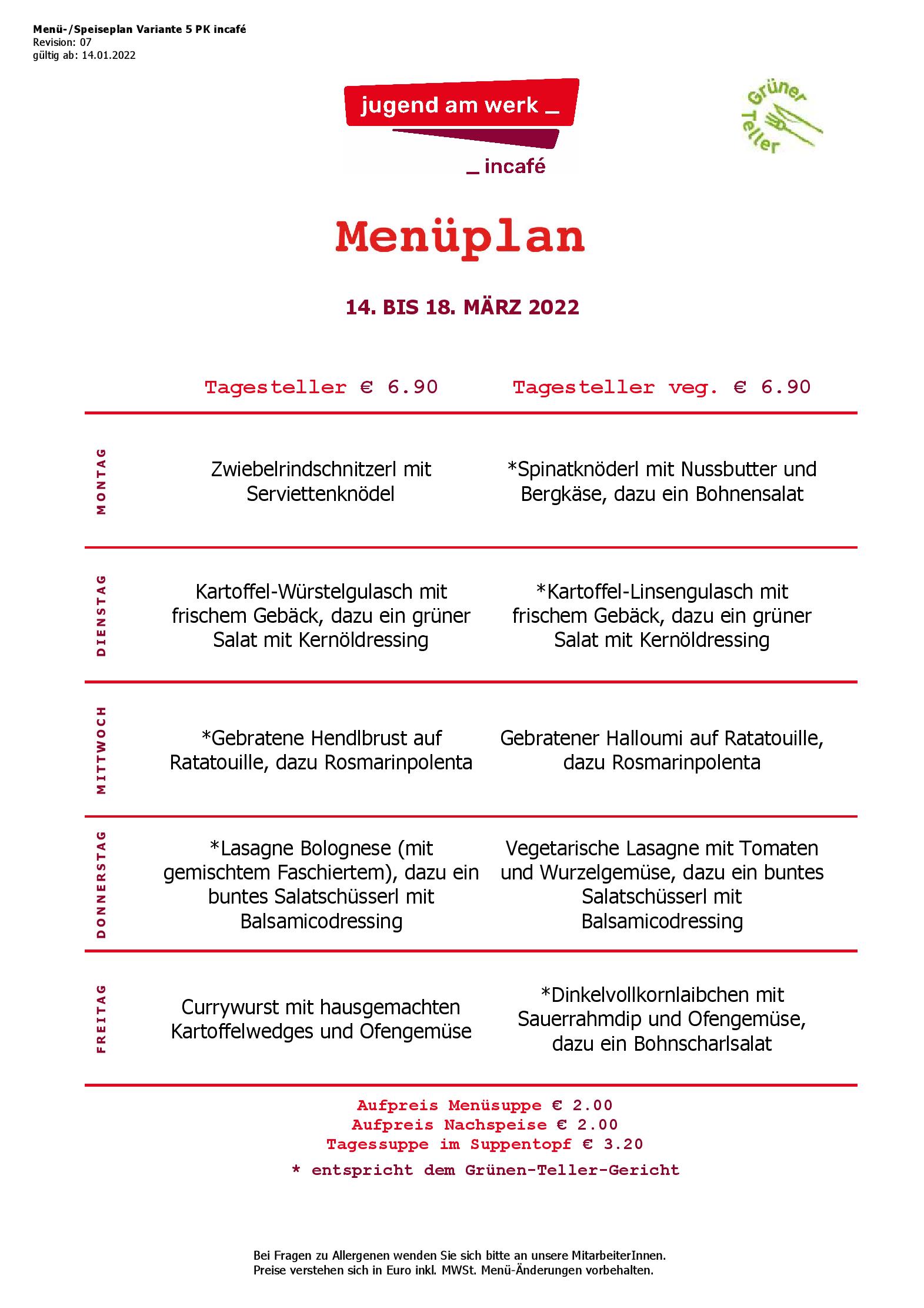 Speisekarte incafé in Graz, Seite 59