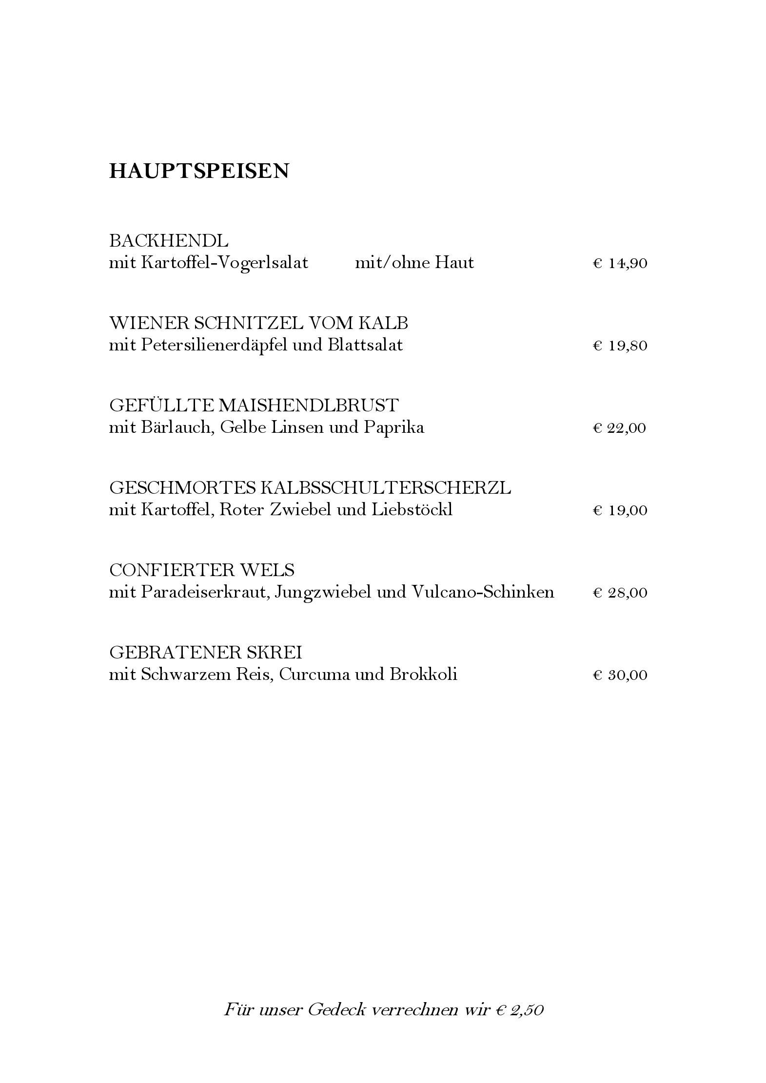 Speisekarte Restaurant am Friedrichshof in Zurndorf, Seite 3
