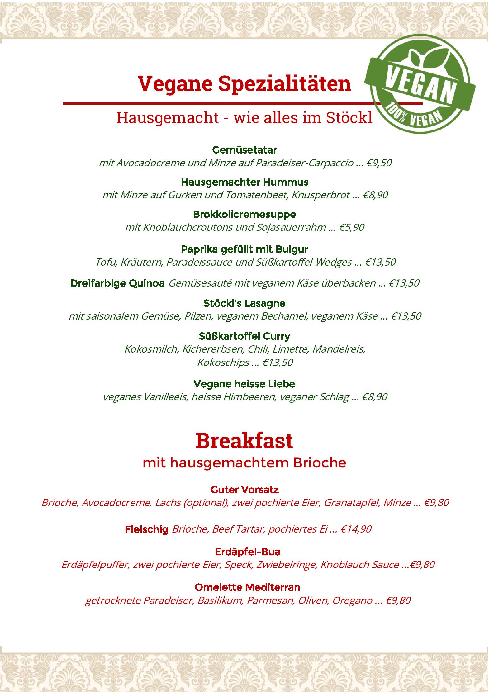 Speisekarte Restaurant Schönbrunner Stöckl in Wien, Seite 7