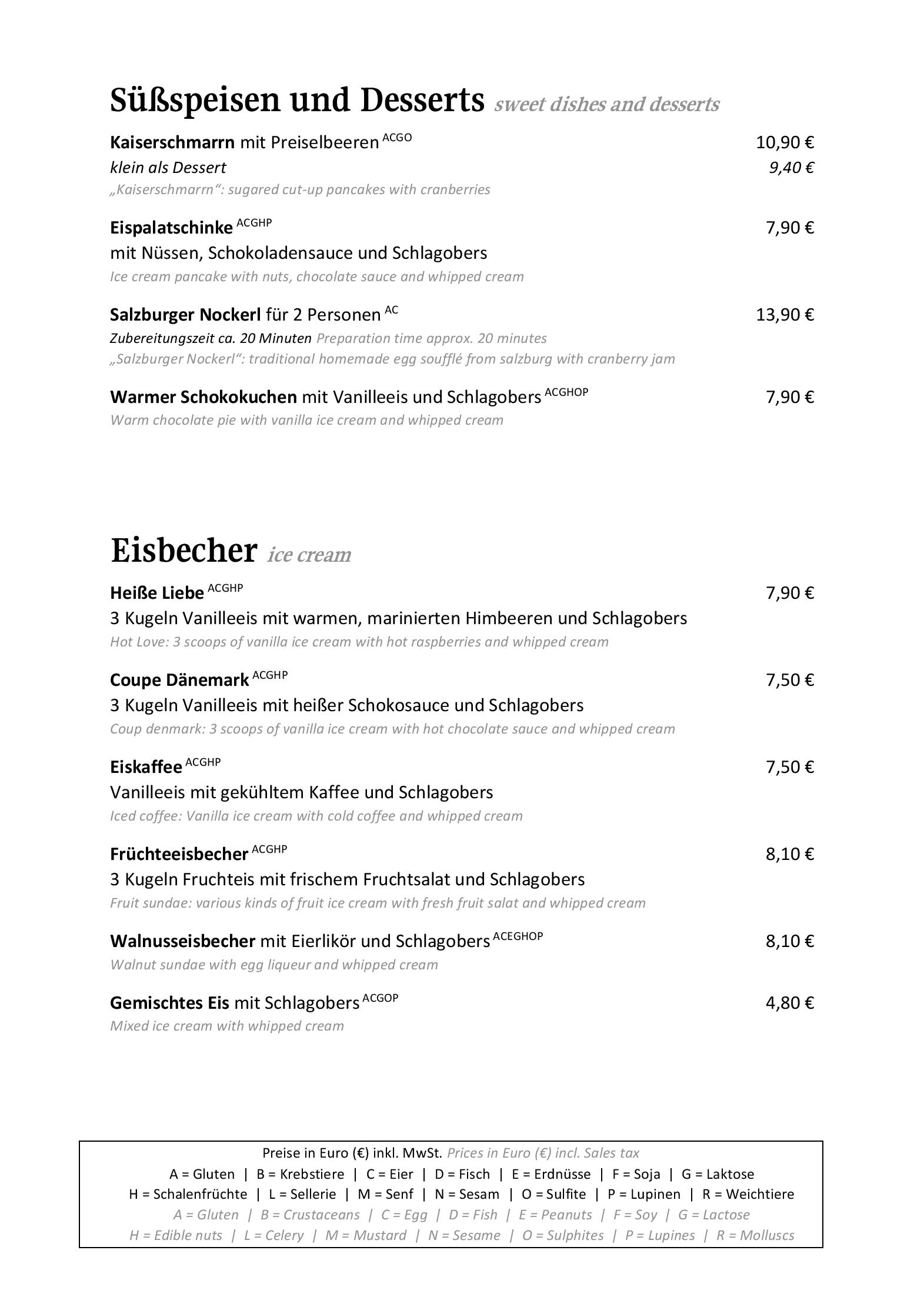 Speisekarte Hotel Restaurant Brauerei BRÄURUP in Mittersill, Seite 2