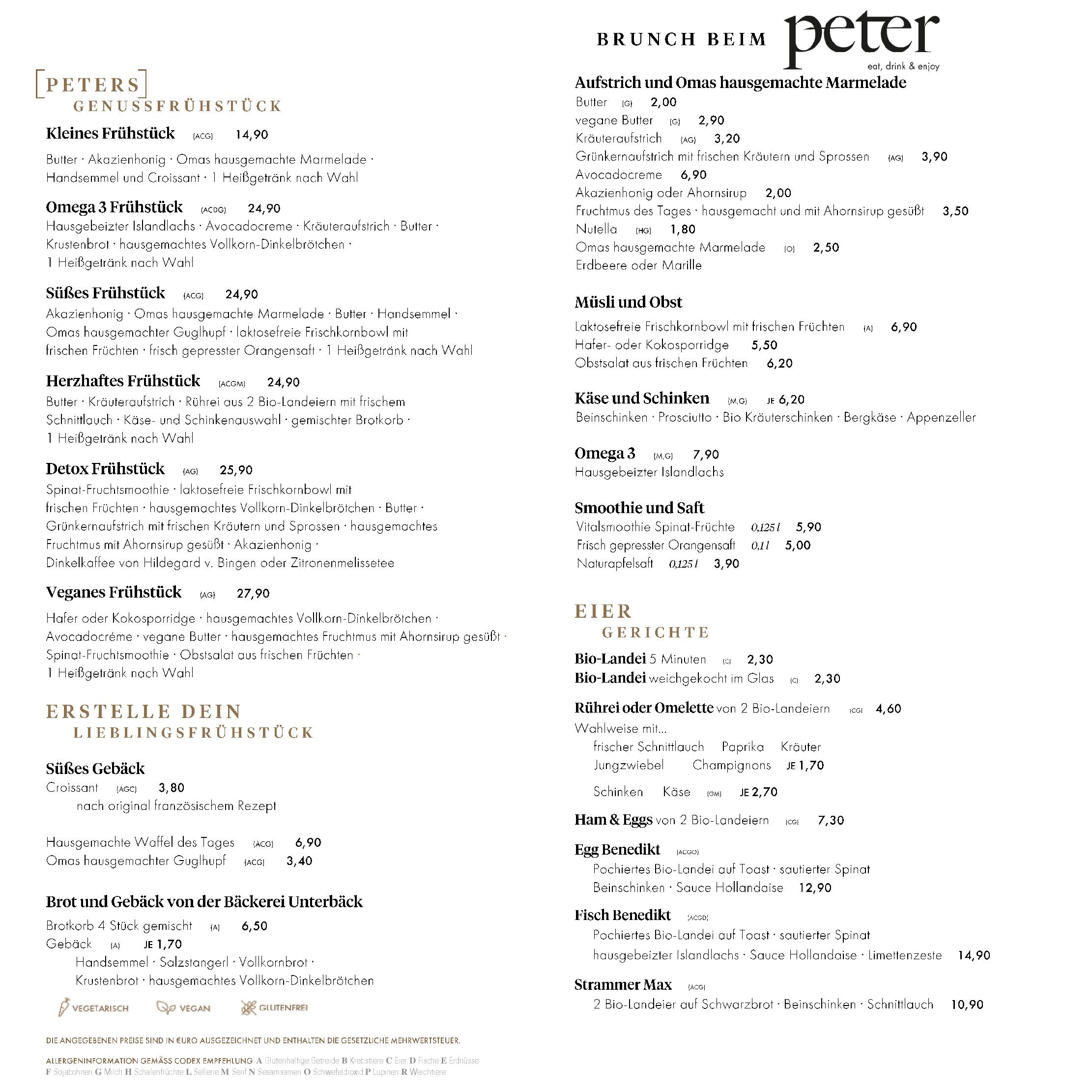 Speisekarte St. Peter Stiftskulinarium in Salzburg, Seite 7