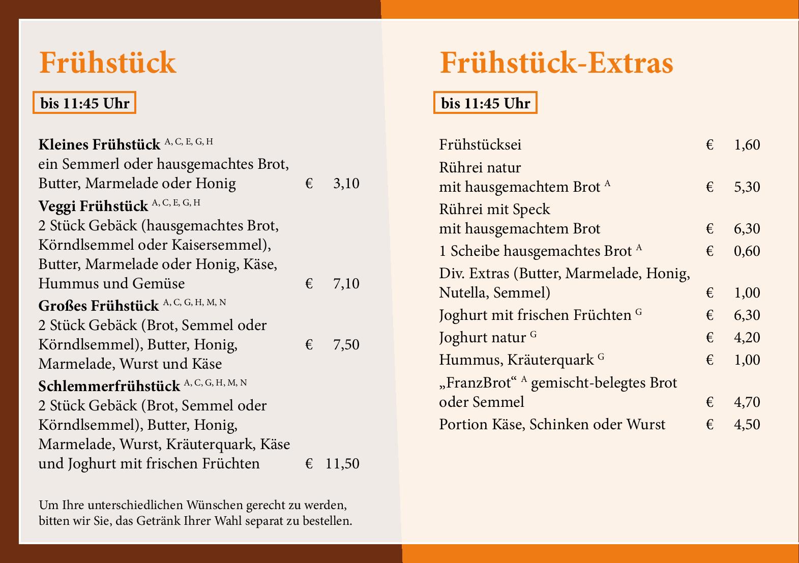Speisekarte Cafe 172, Neuschäfer John-Patrick in Koessen, Seite 39