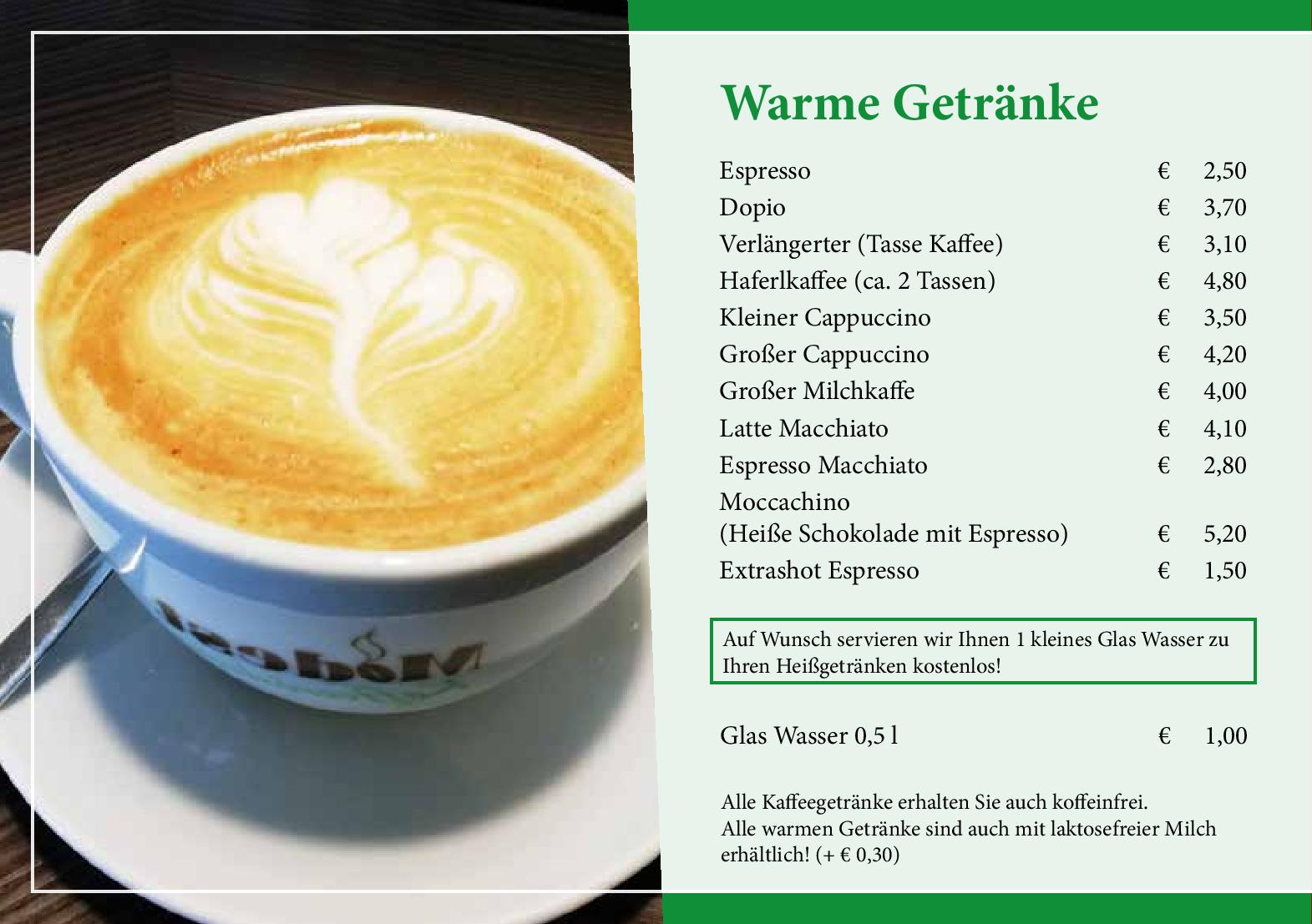 Speisekarte Cafe 172, Neuschäfer John-Patrick in Koessen, Seite 57