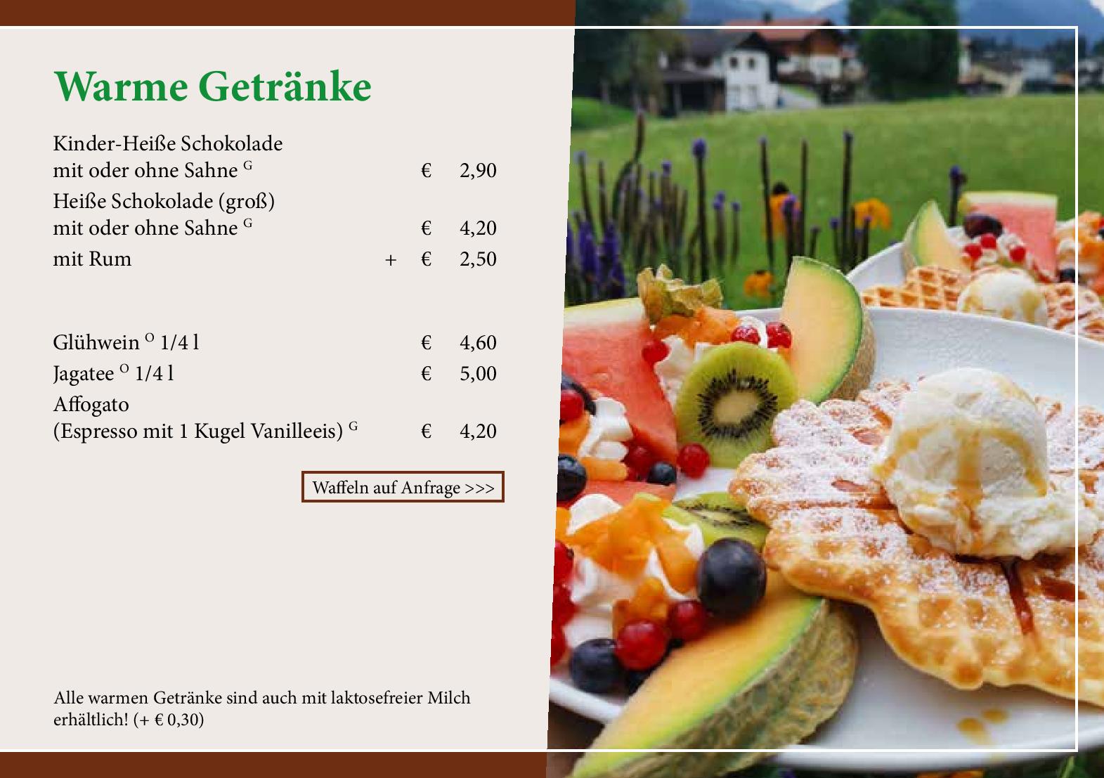 Speisekarte Cafe 172, Neuschäfer John-Patrick in Koessen, Seite 58