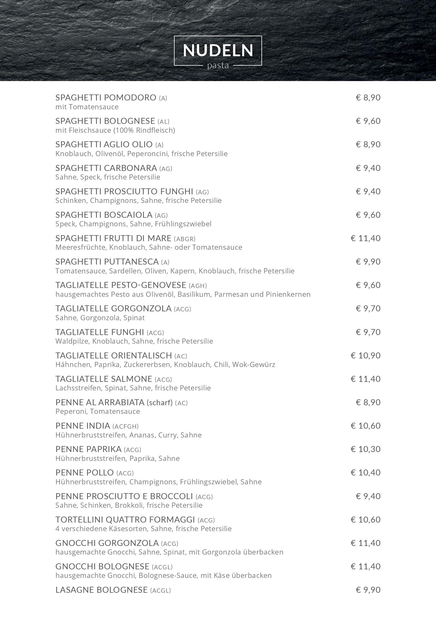 Speisekarte La Locanda in Landeck, Seite 3