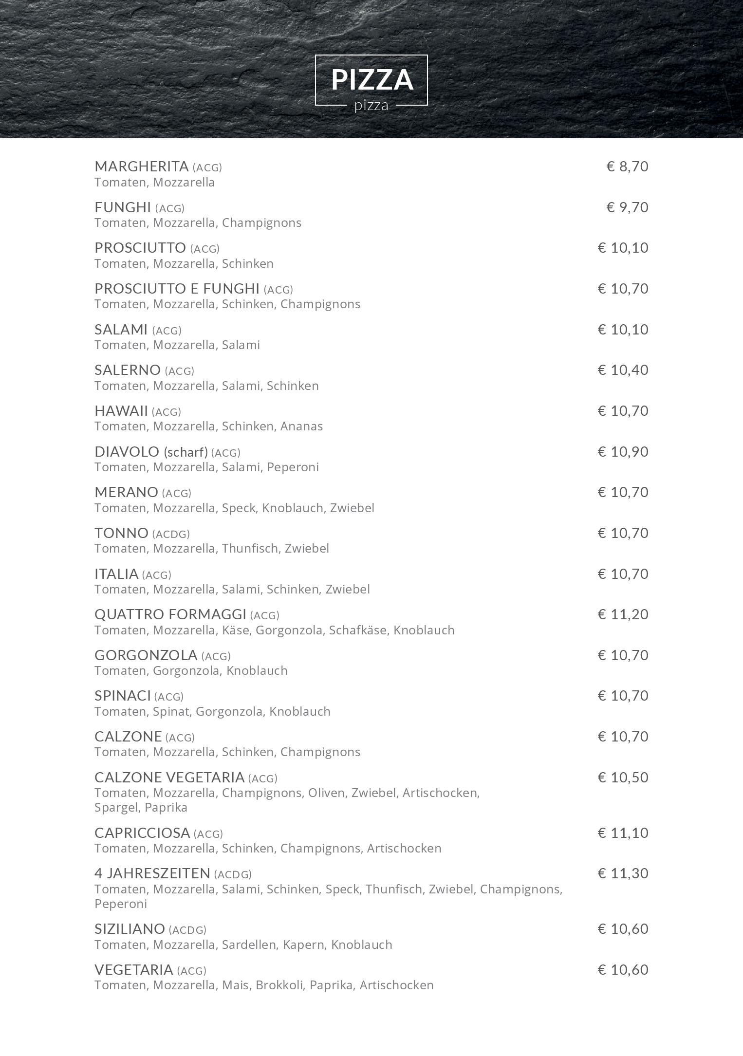 Speisekarte La Locanda in Landeck, Seite 4