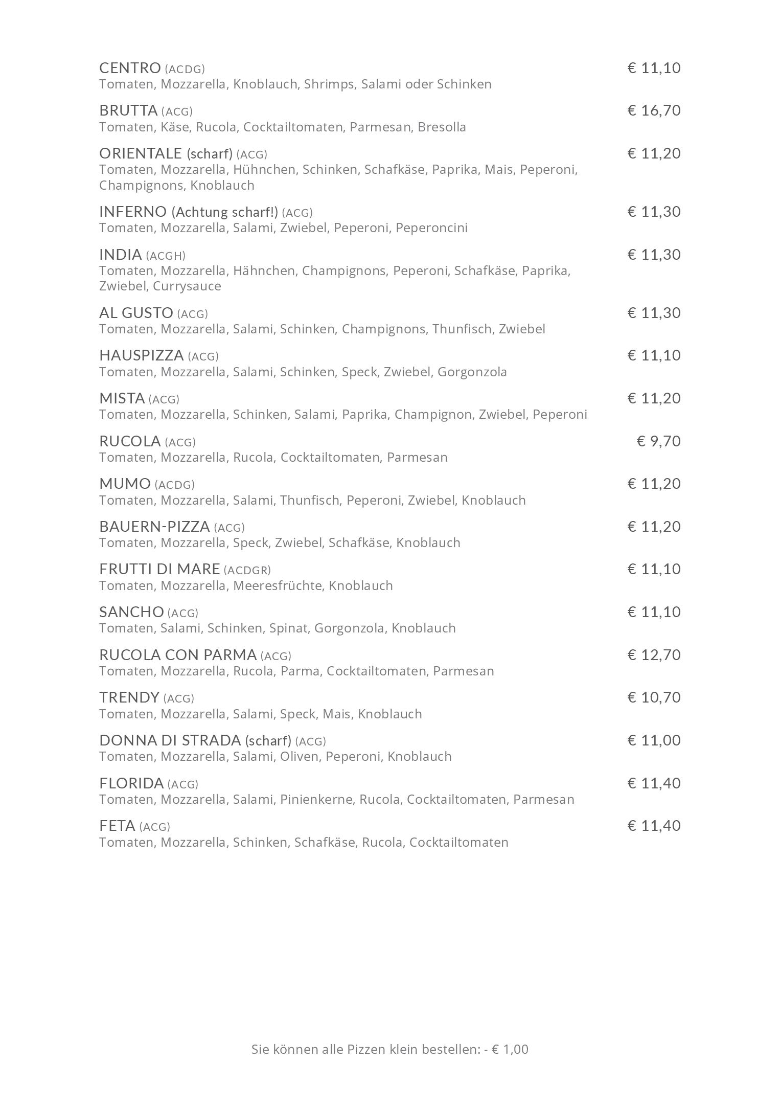 Speisekarte La Locanda in Landeck, Seite 5