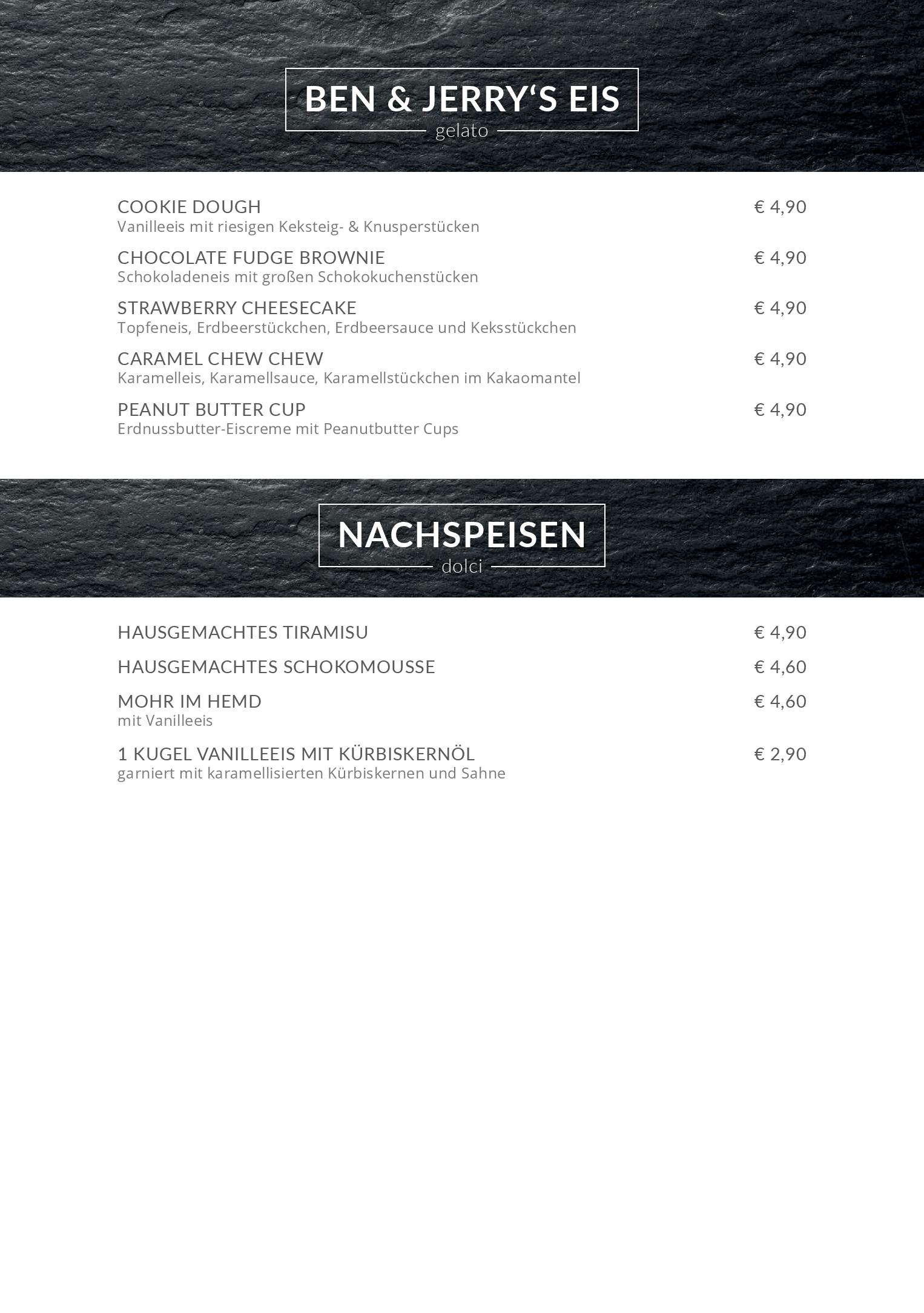Speisekarte La Locanda in Landeck, Seite 6