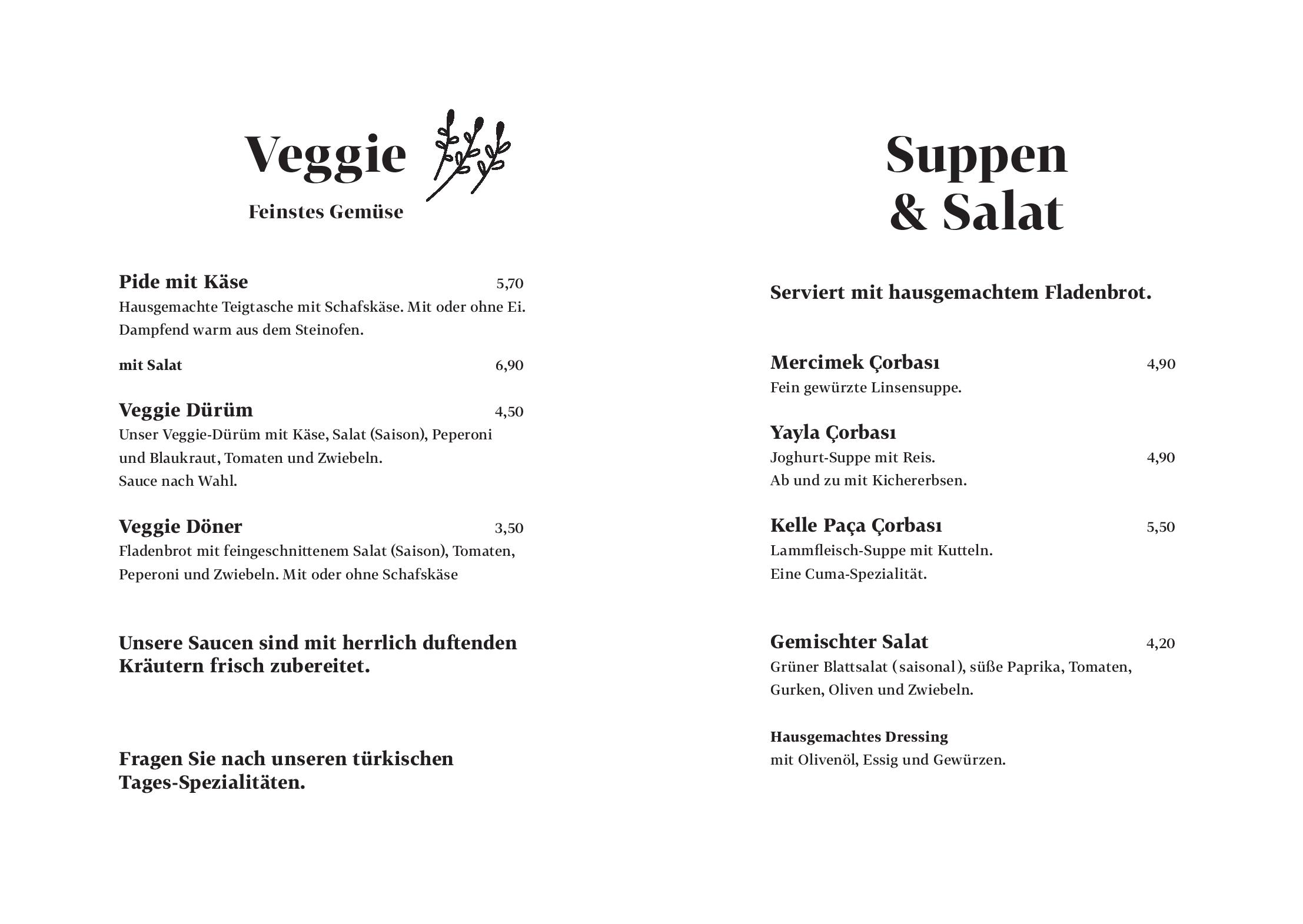 Speisekarte Cuma Grill in Dornbirn, Seite 2