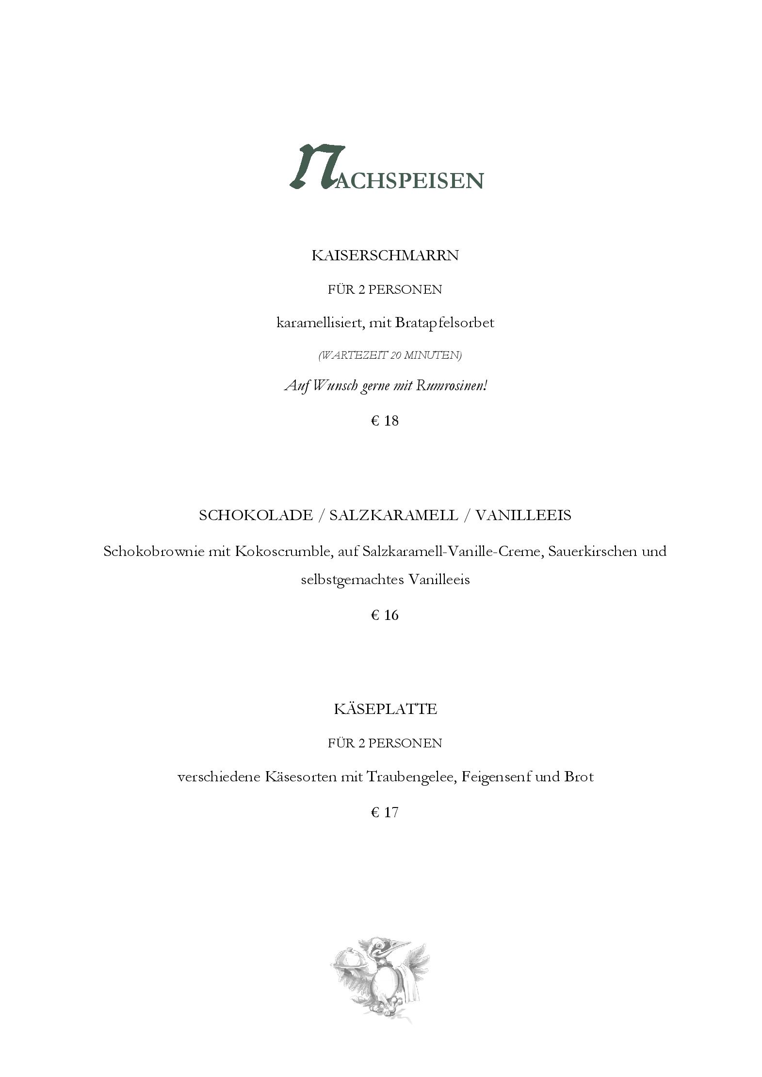 Speisekarte Specht  in Wien, Seite 6