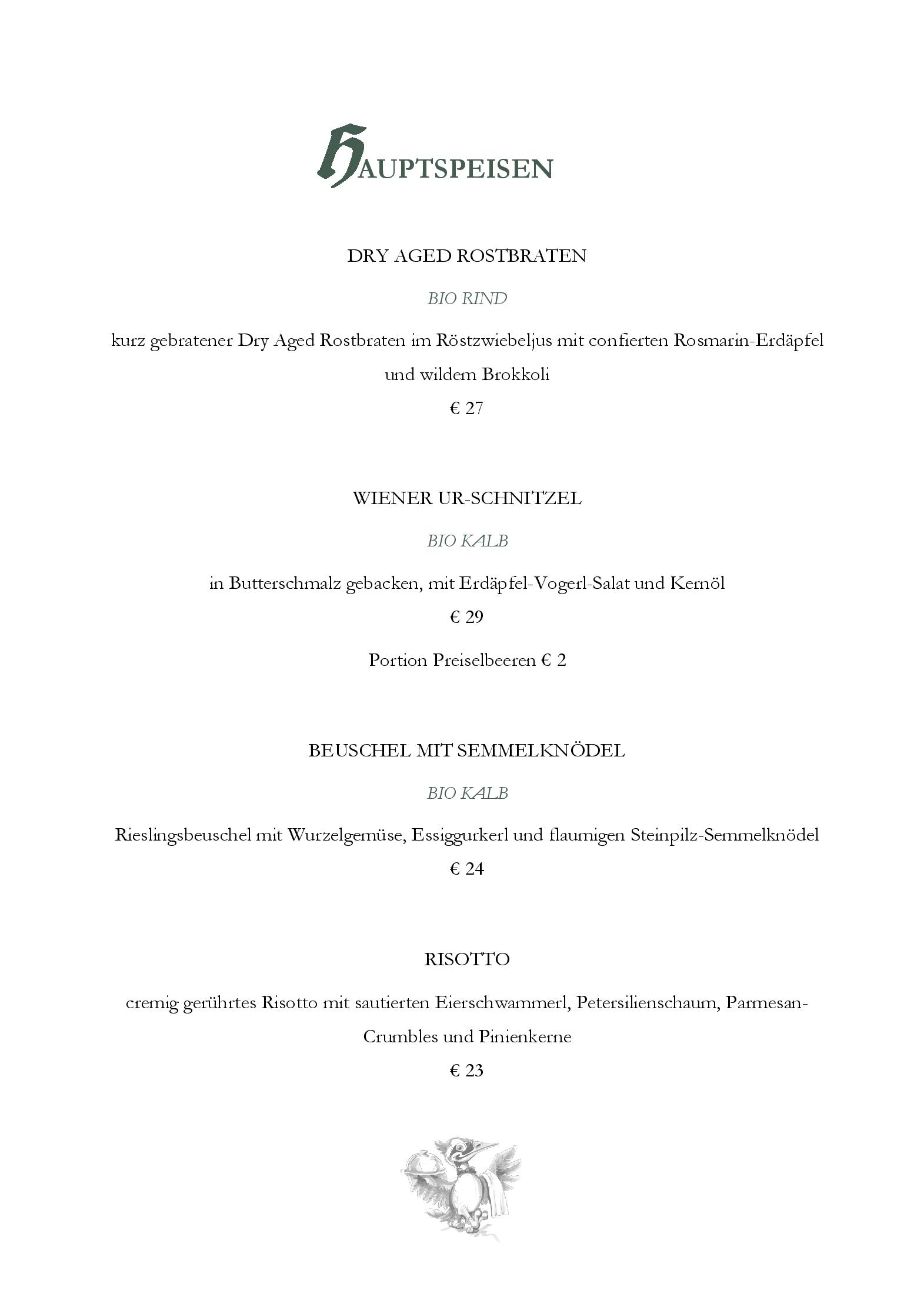 Speisekarte Specht  in Wien, Seite 3