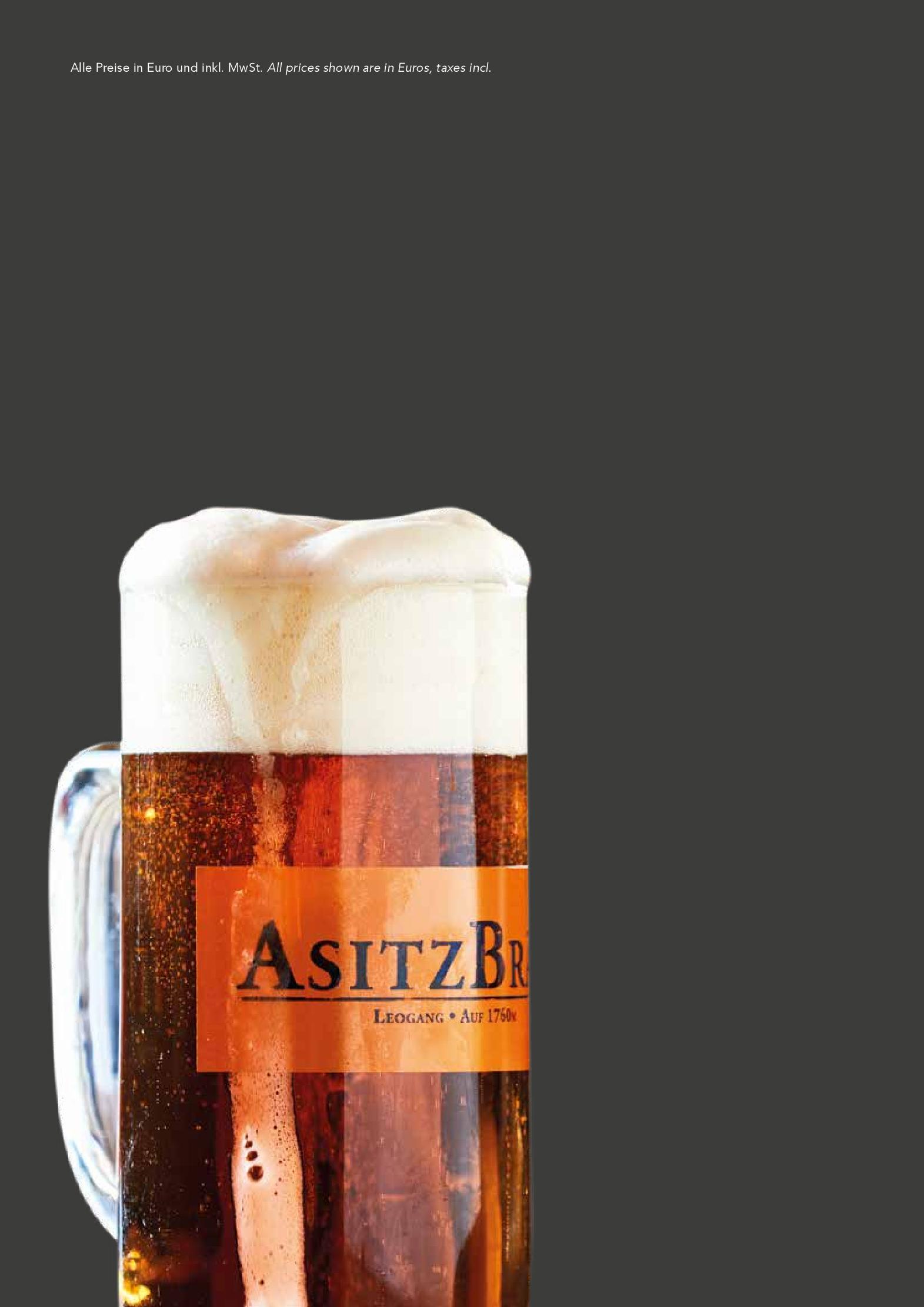 Speisekarte AsitzBräu in Leogang, Seite 24