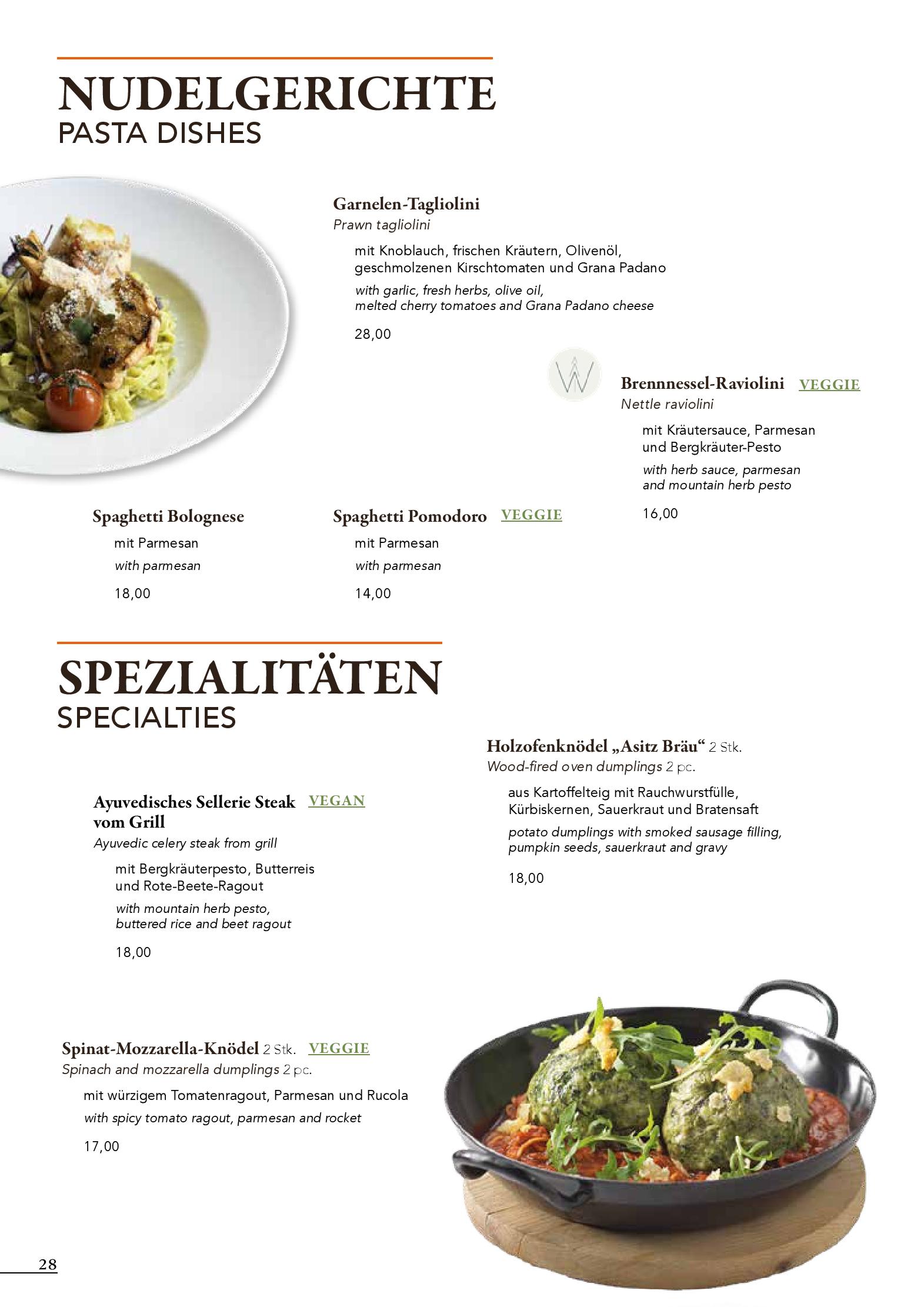 Speisekarte AsitzBräu in Leogang, Seite 3