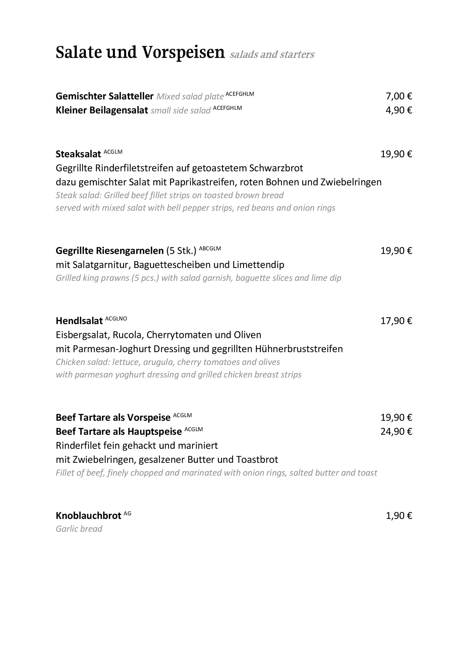 Speisekarte Hotel Heitzmann Steakhouse & Restaurant in Mittersill, Seite 5