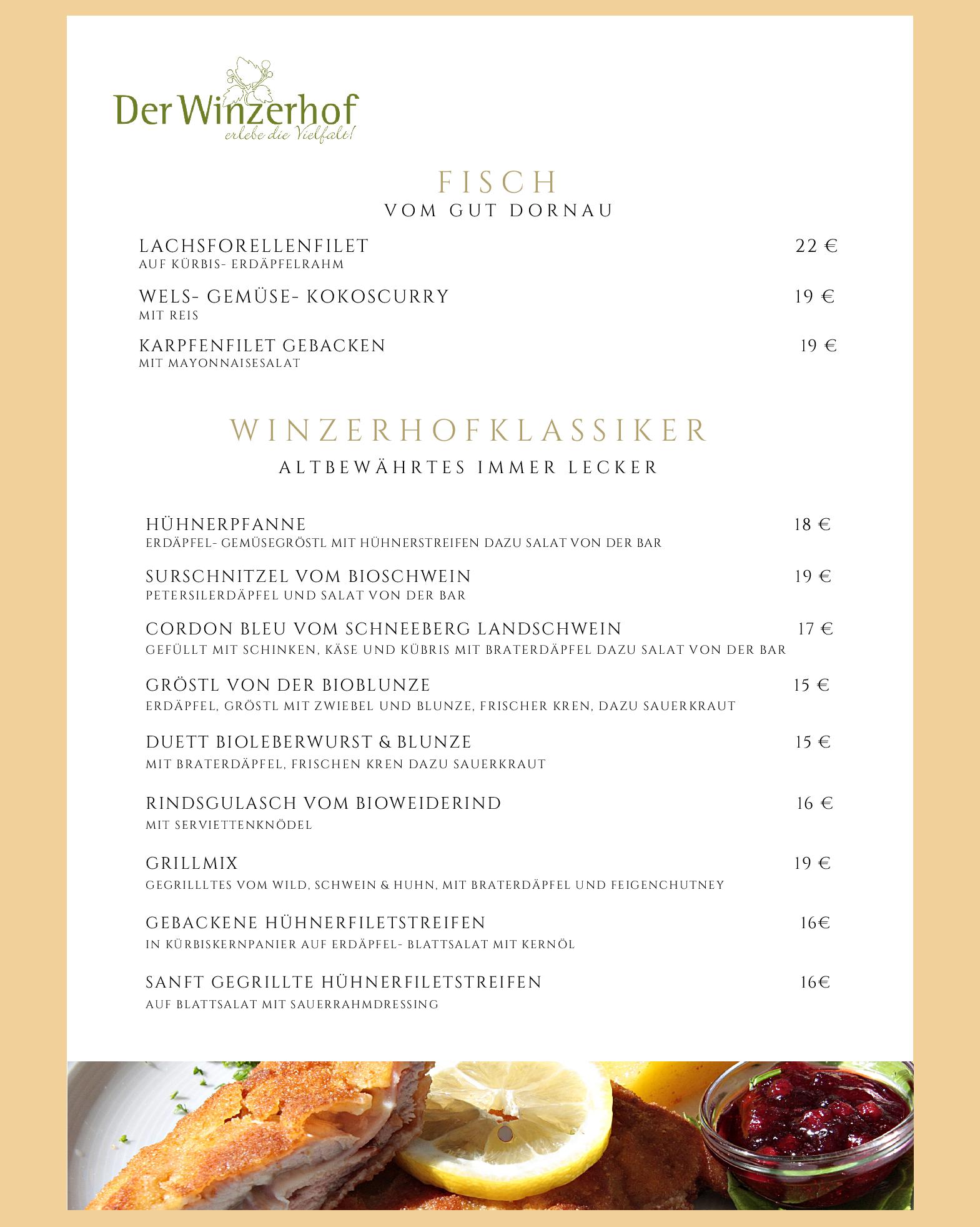 Speisekarte Der Winzerhof in Achau, Seite 3